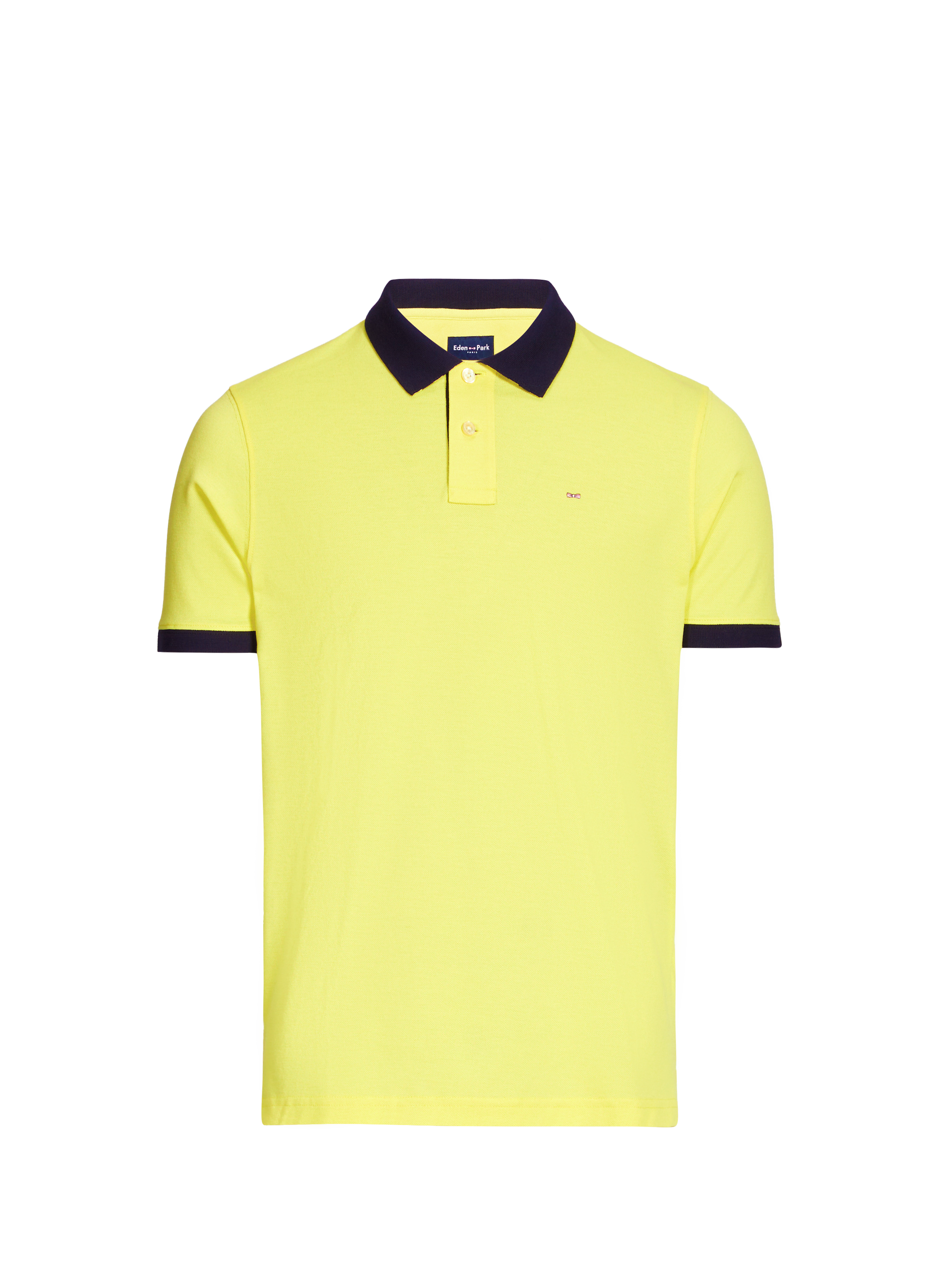 Polo manches courtes en coton EDEN PARK Jaune
