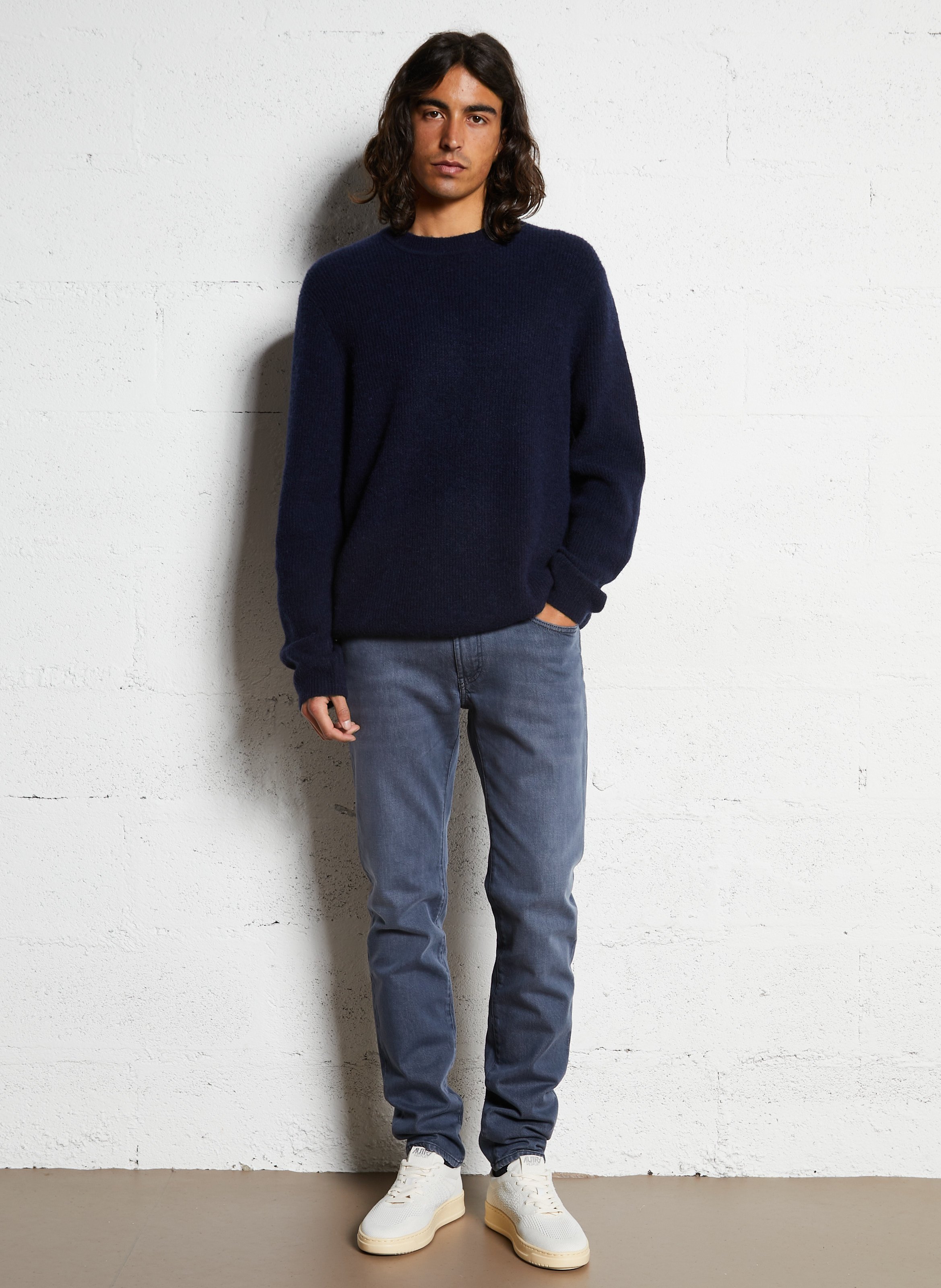 Jean slim délavé 5 poches bruce IKKS Bleu