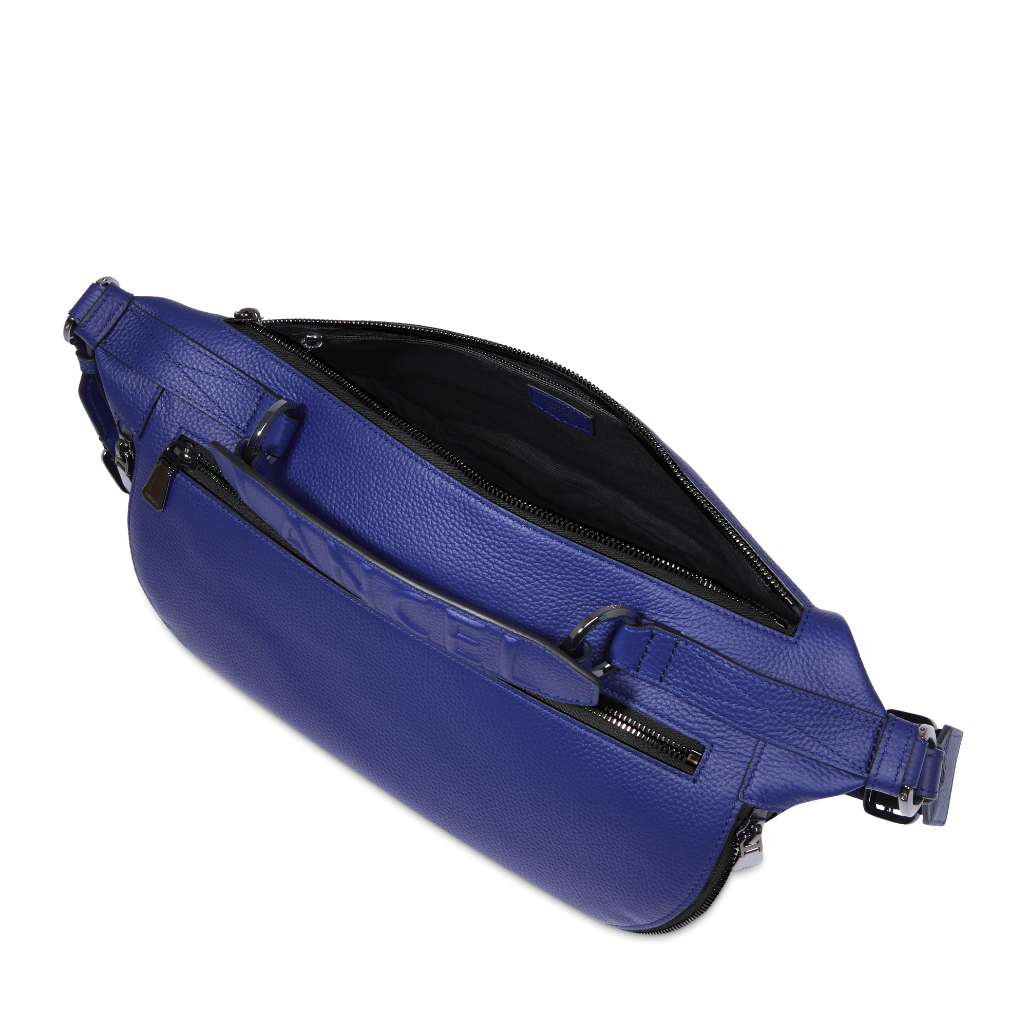 Sac porté croisé m origami de lancel en cuir LANCEL Bleu