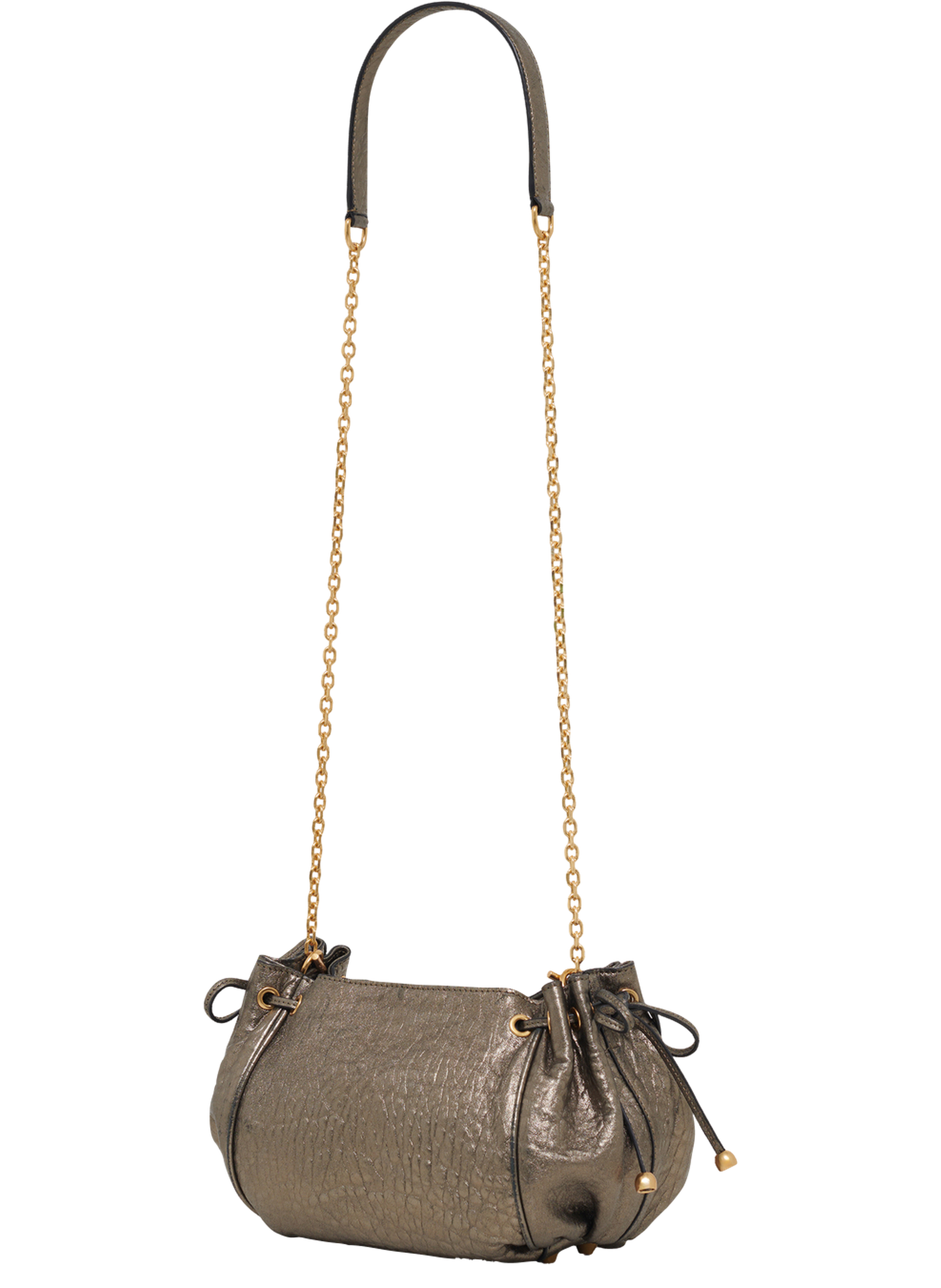 Sac en cuir bubble métallisé - le mini 24 GERARD DAREL Marron