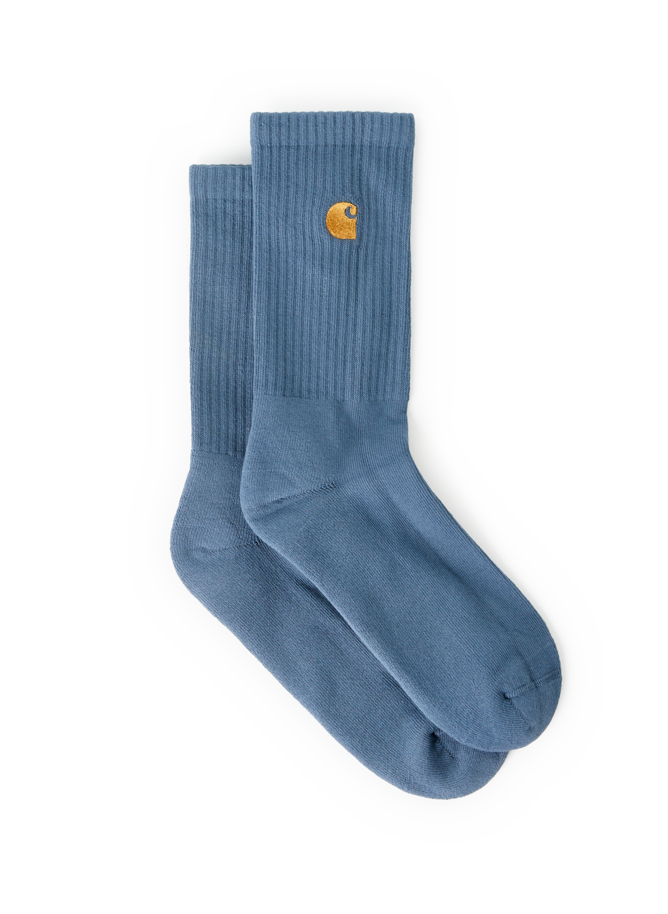 CARHARTT WIP Chaussettes mi-hautes brodées en coton mélangé Bleu