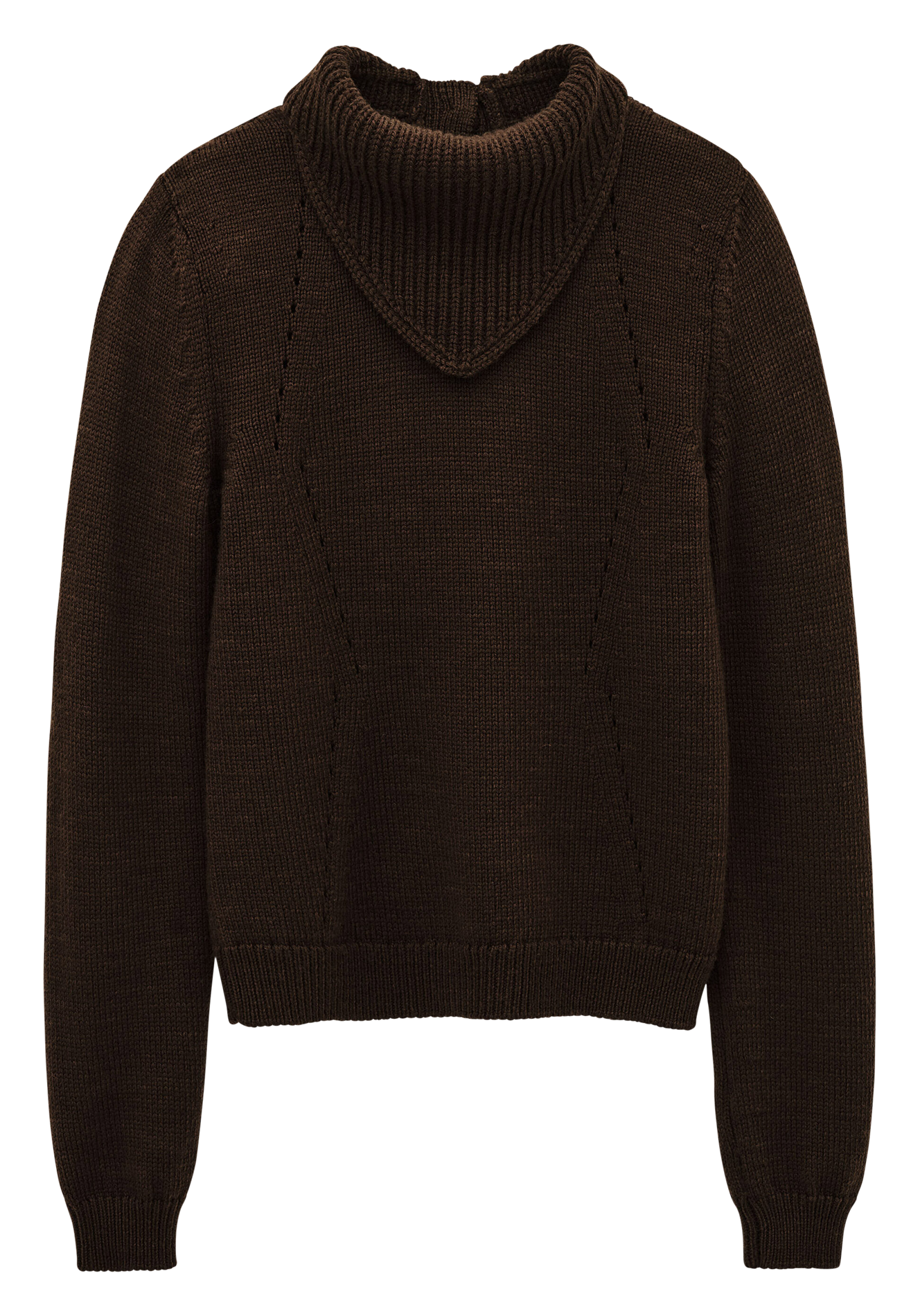 Pull col montant en laine ledy BA&SH Marron