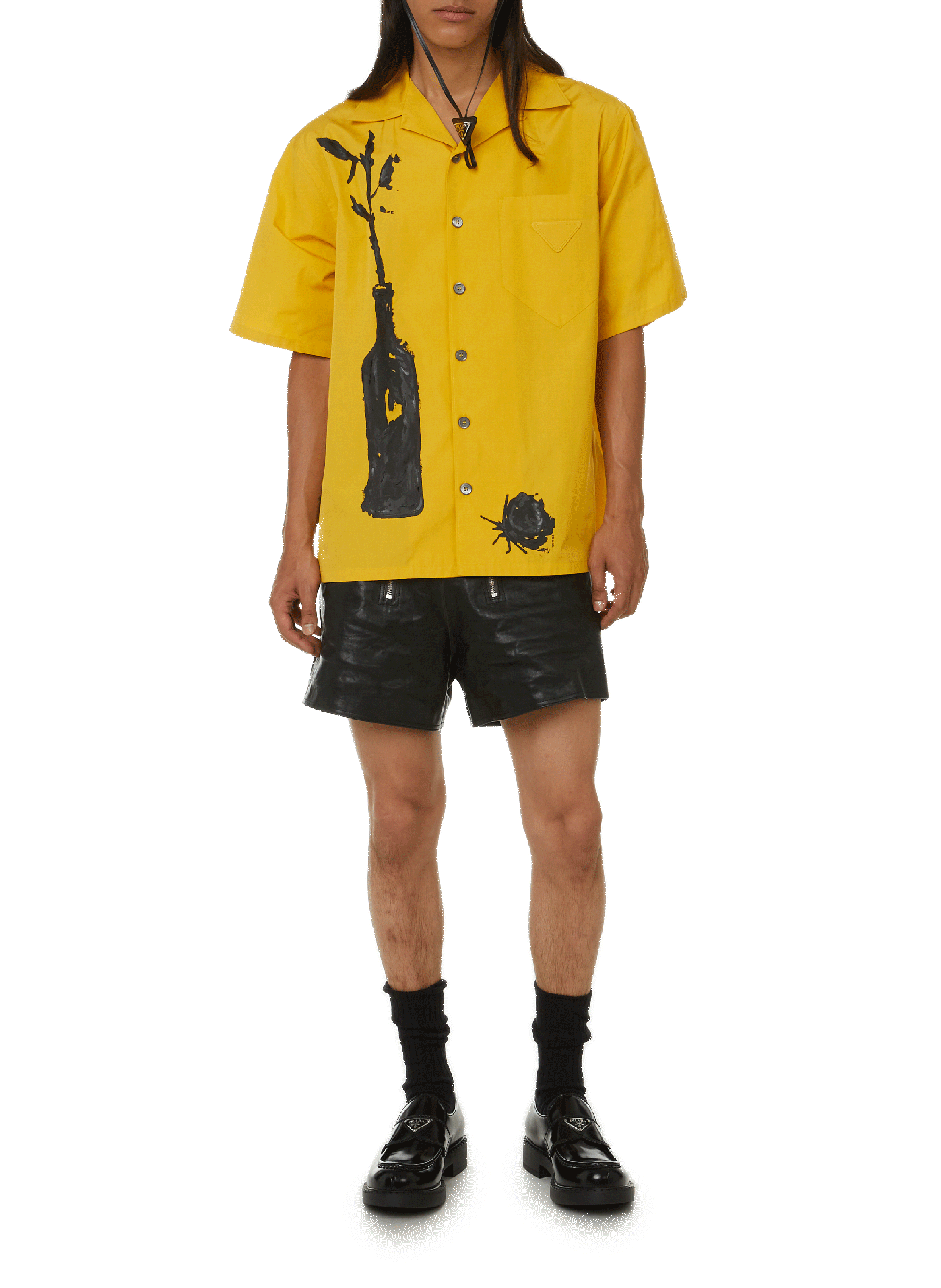 Mocassins en cuir PRADA Noir