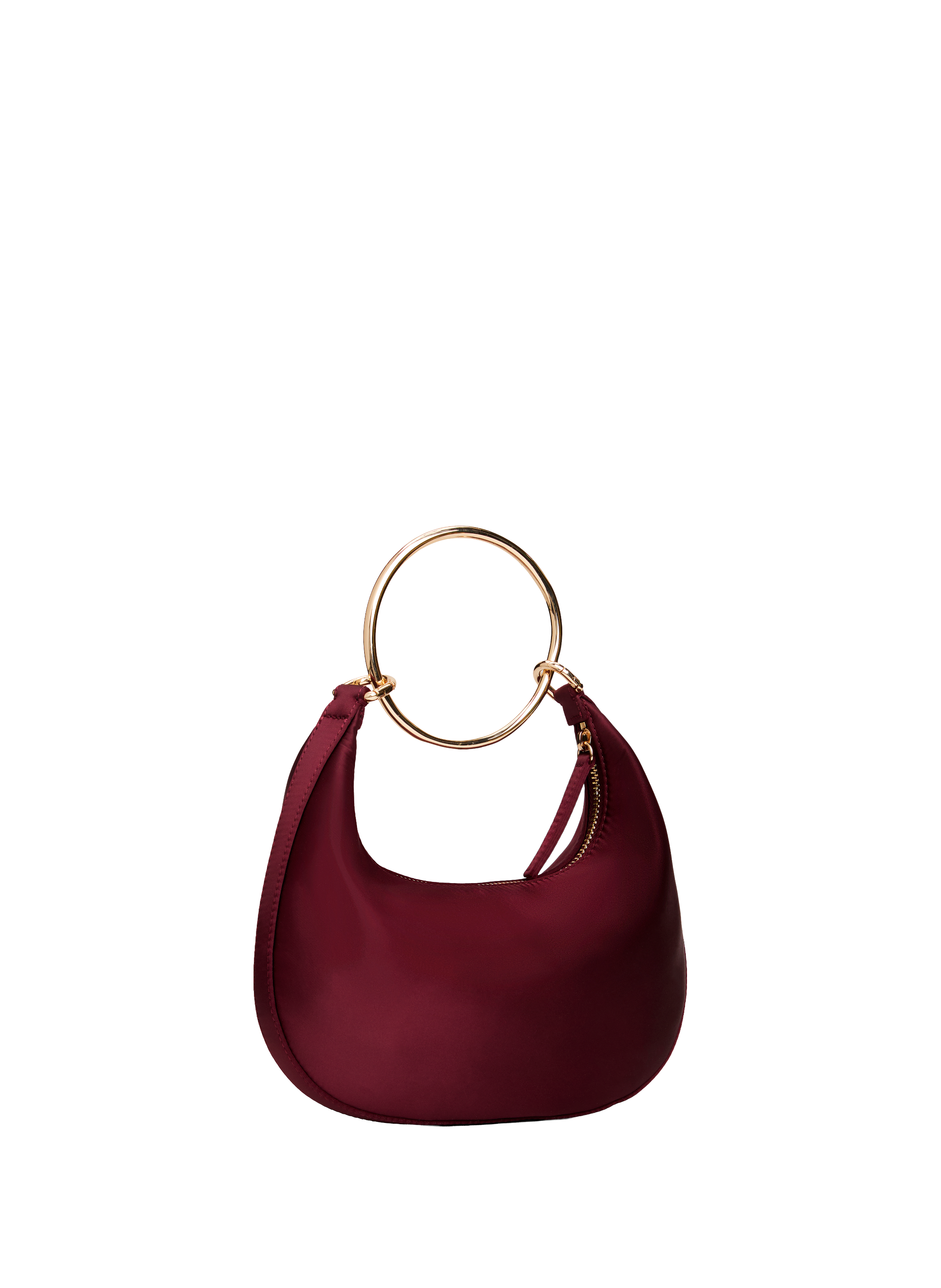 Handbag with metal handle in bracelet style TOMMY HILFIGER Red