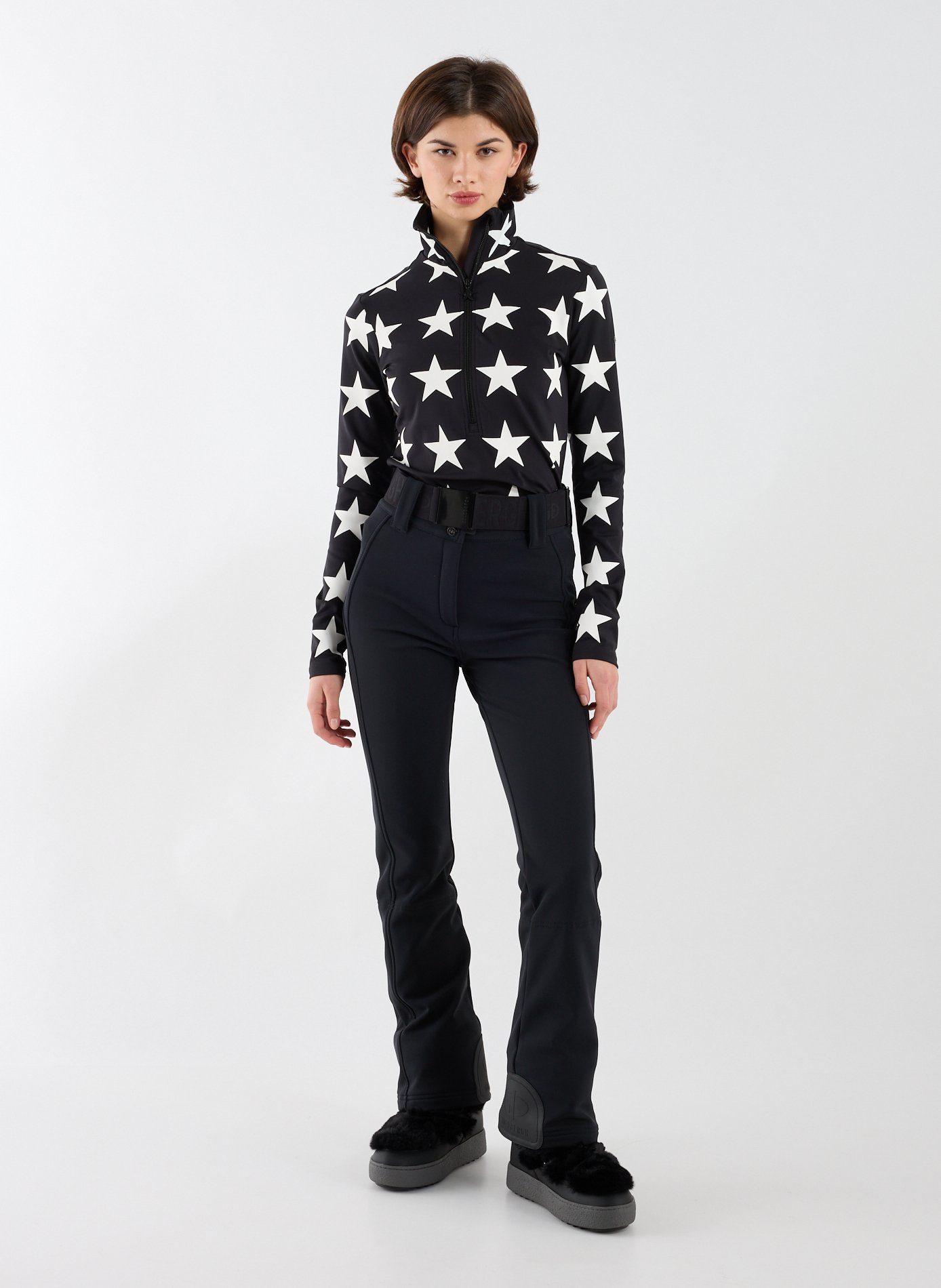 Pull étoiles col montant GOLDBERGH Noir