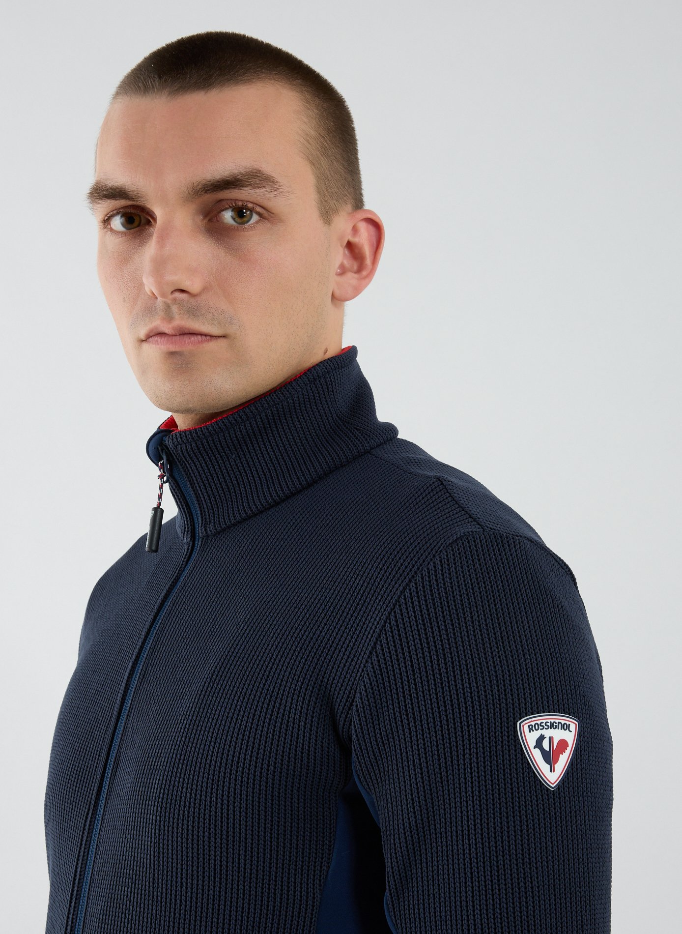 Zip-up sweater with high collar ROSSIGNOL Blue