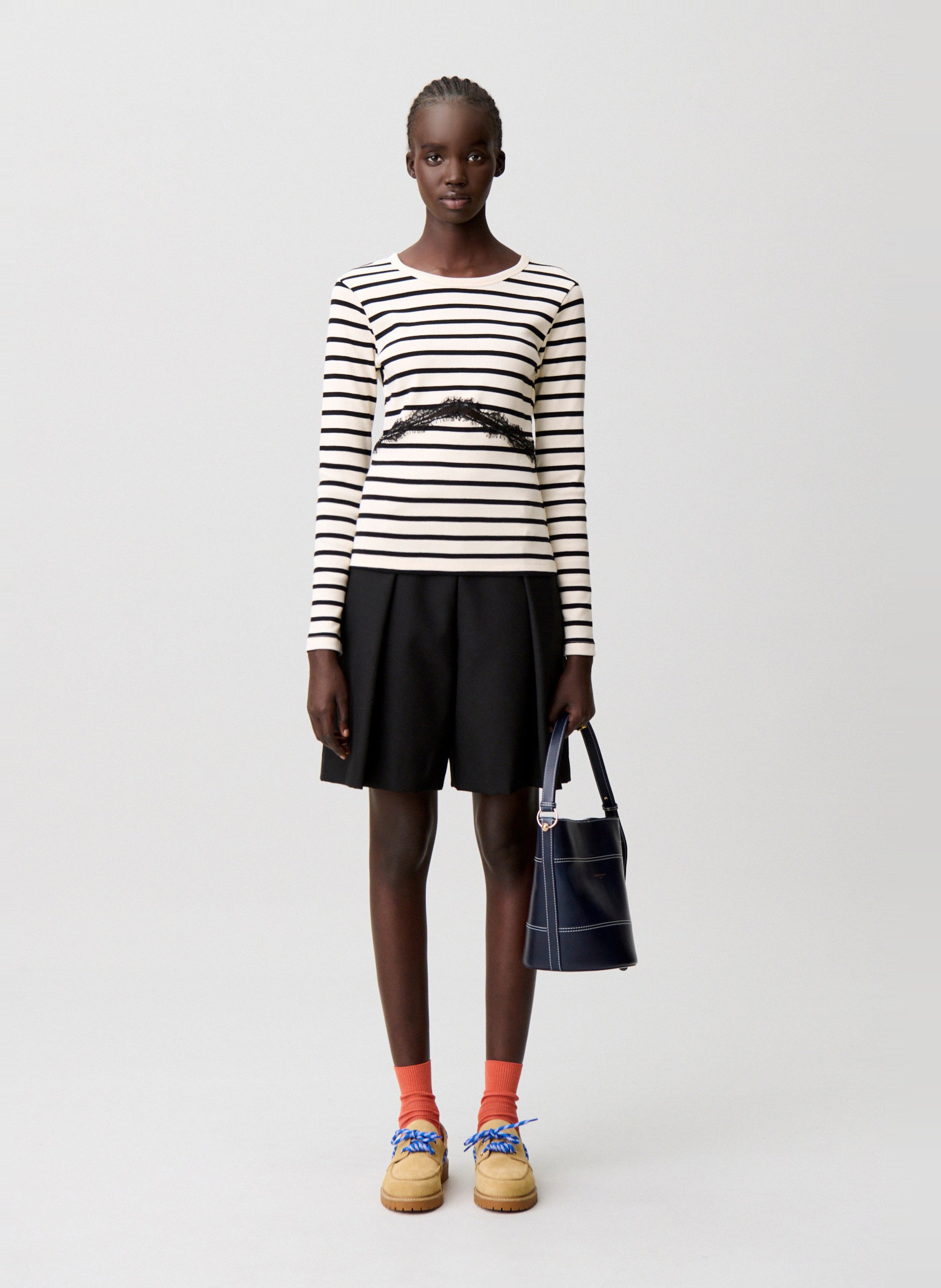 Tee-shirt col rond en coton CLAUDIE PIERLOT Multicolore