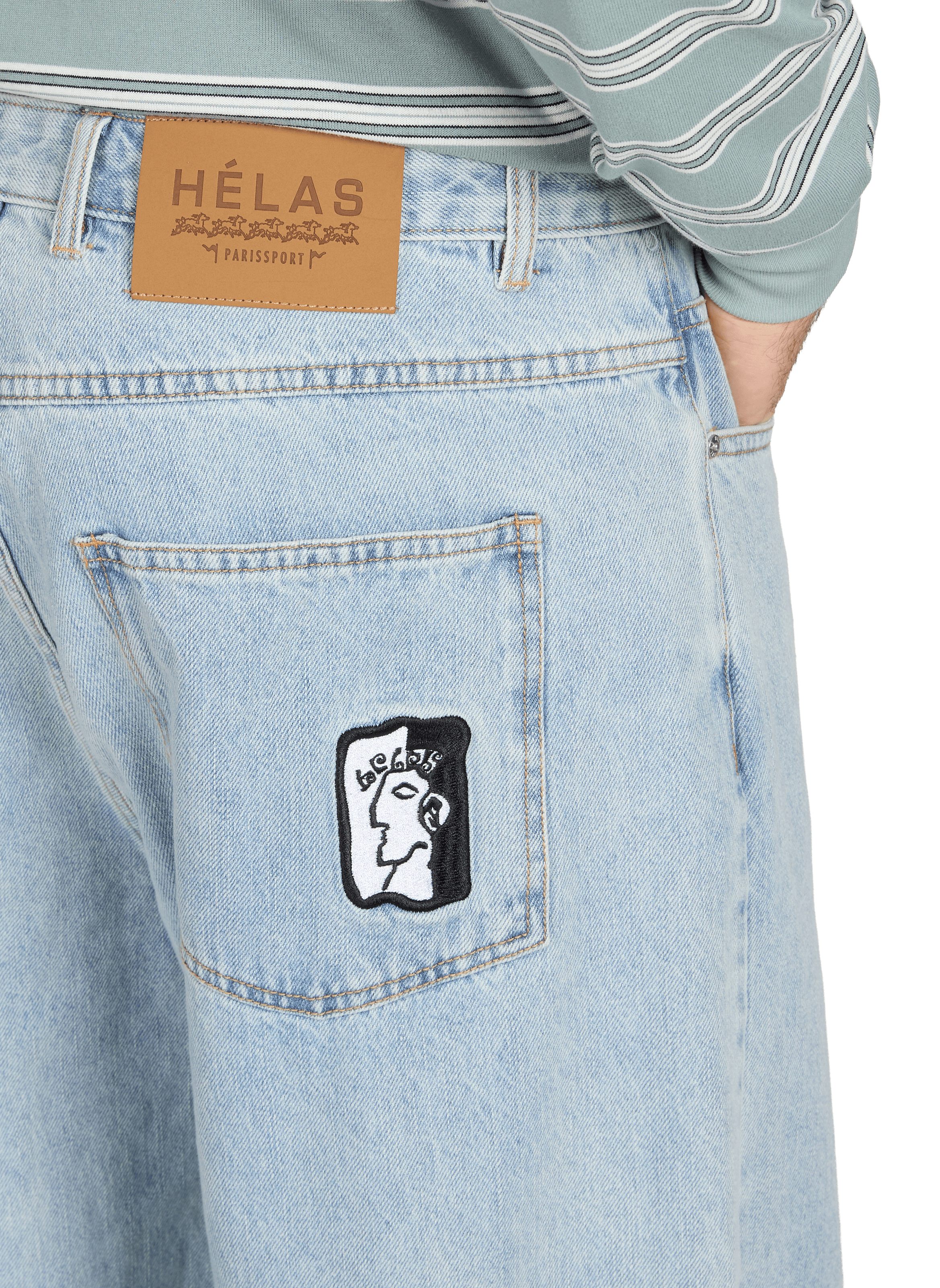 Jeans Dieu grec en coton  HELAS CAPS Bleu