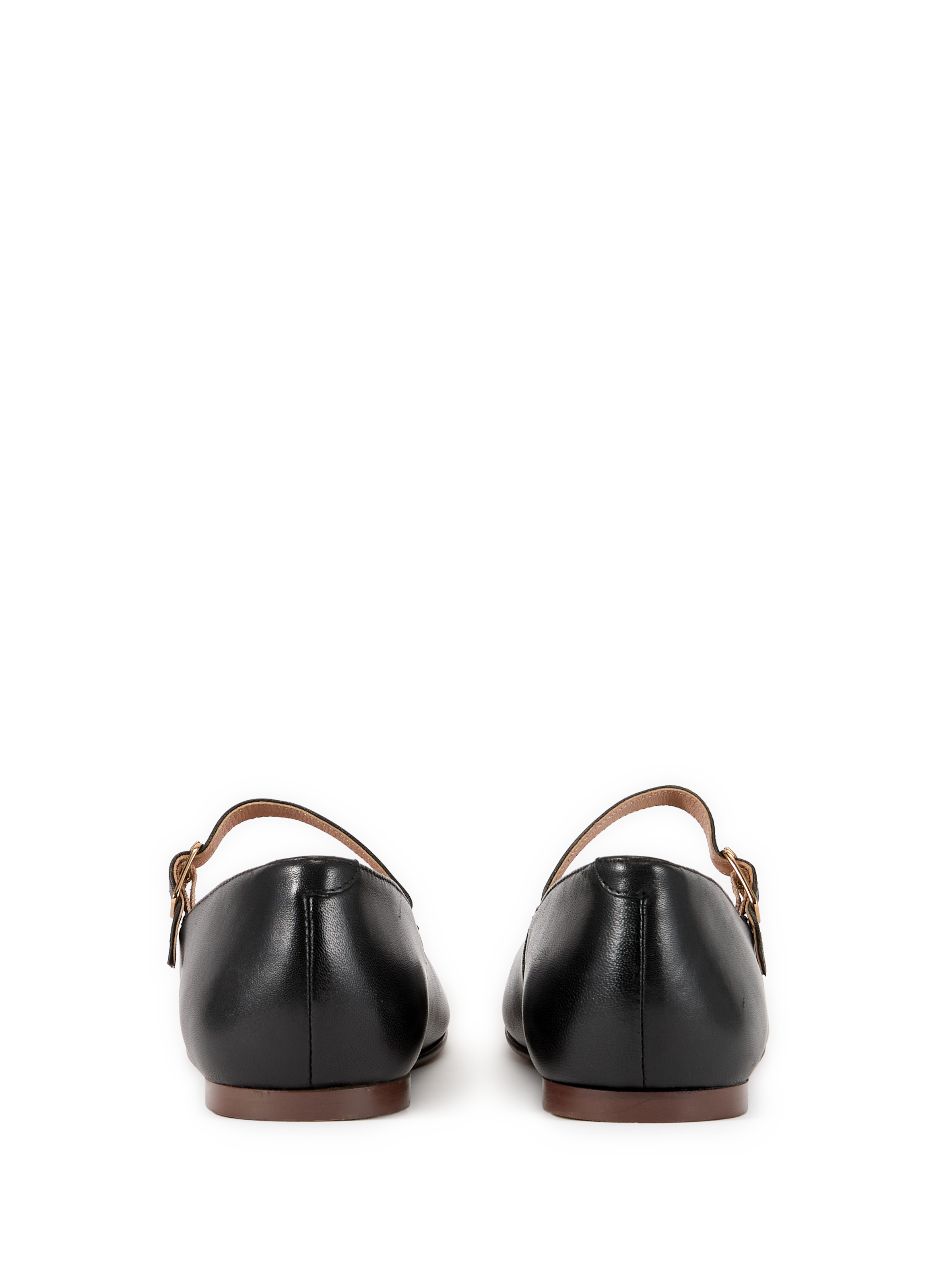 Leather strap ballet flats GEOX Black