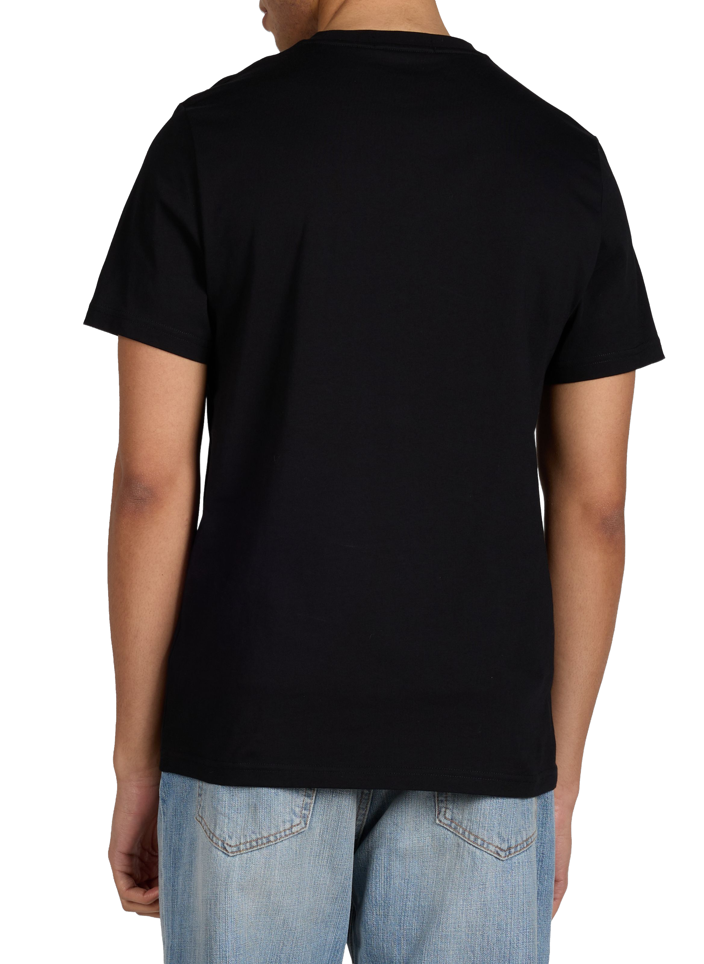 T-shirt à col rond en coton FRED PERRY Noir