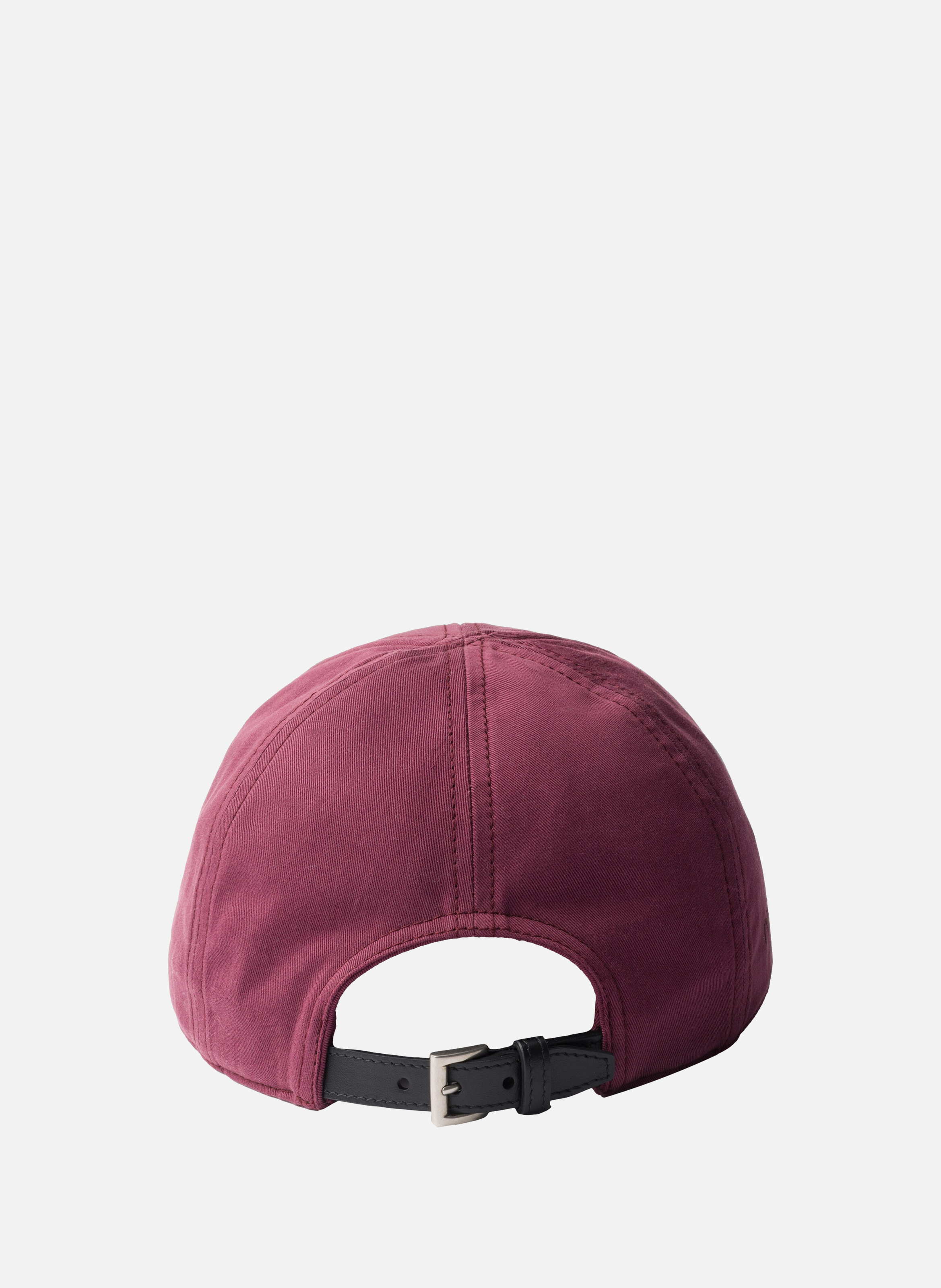 Casquette de baseball en coton PRADA Rouge