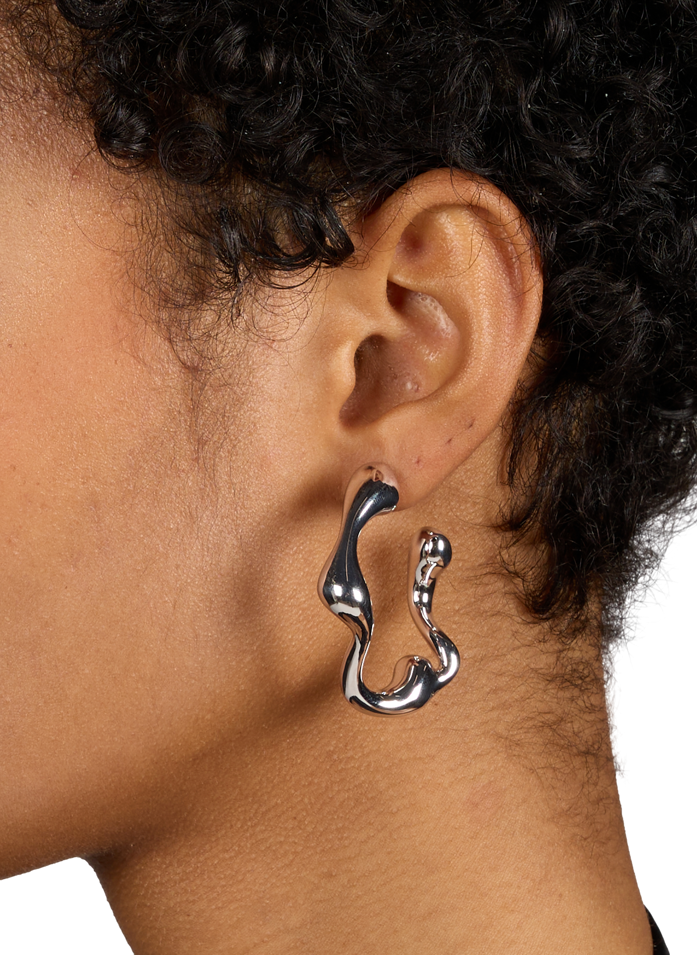 Boucles d'oreille Splash Hoops en argent MARIA BLACK Argent