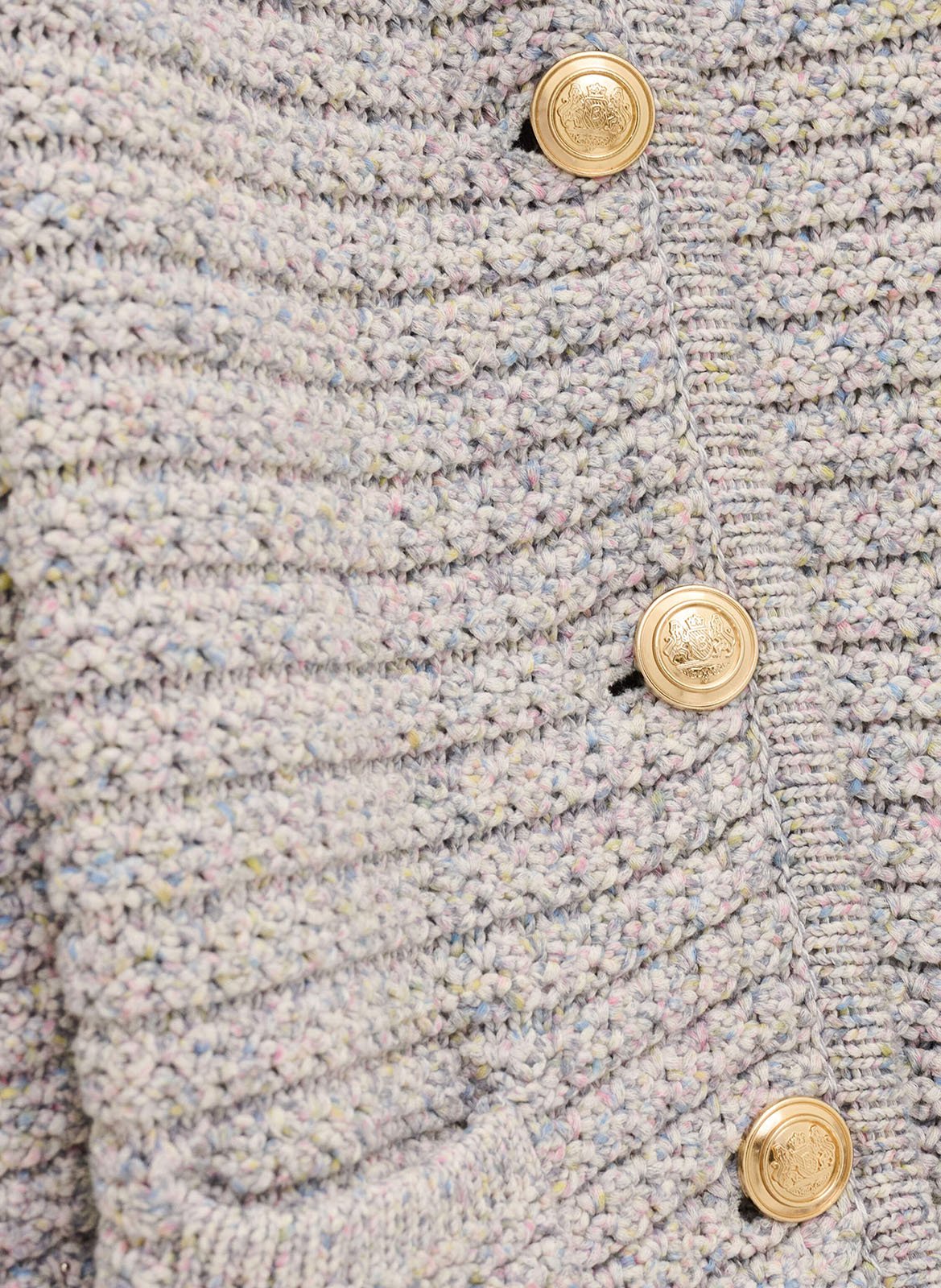 Cardigan col rond en coton mélangé guspa BA&SH Multicolore