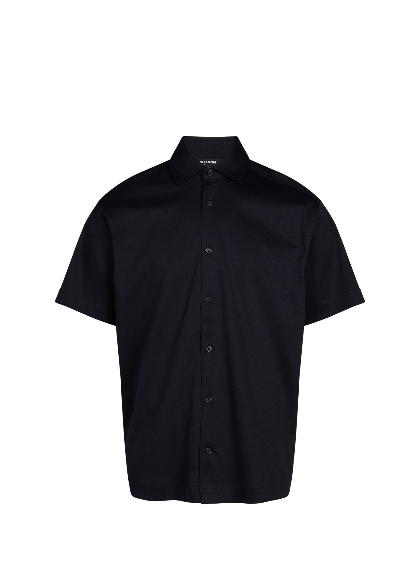 Solid short-sleeve cotton shirt STRELLSON Blue