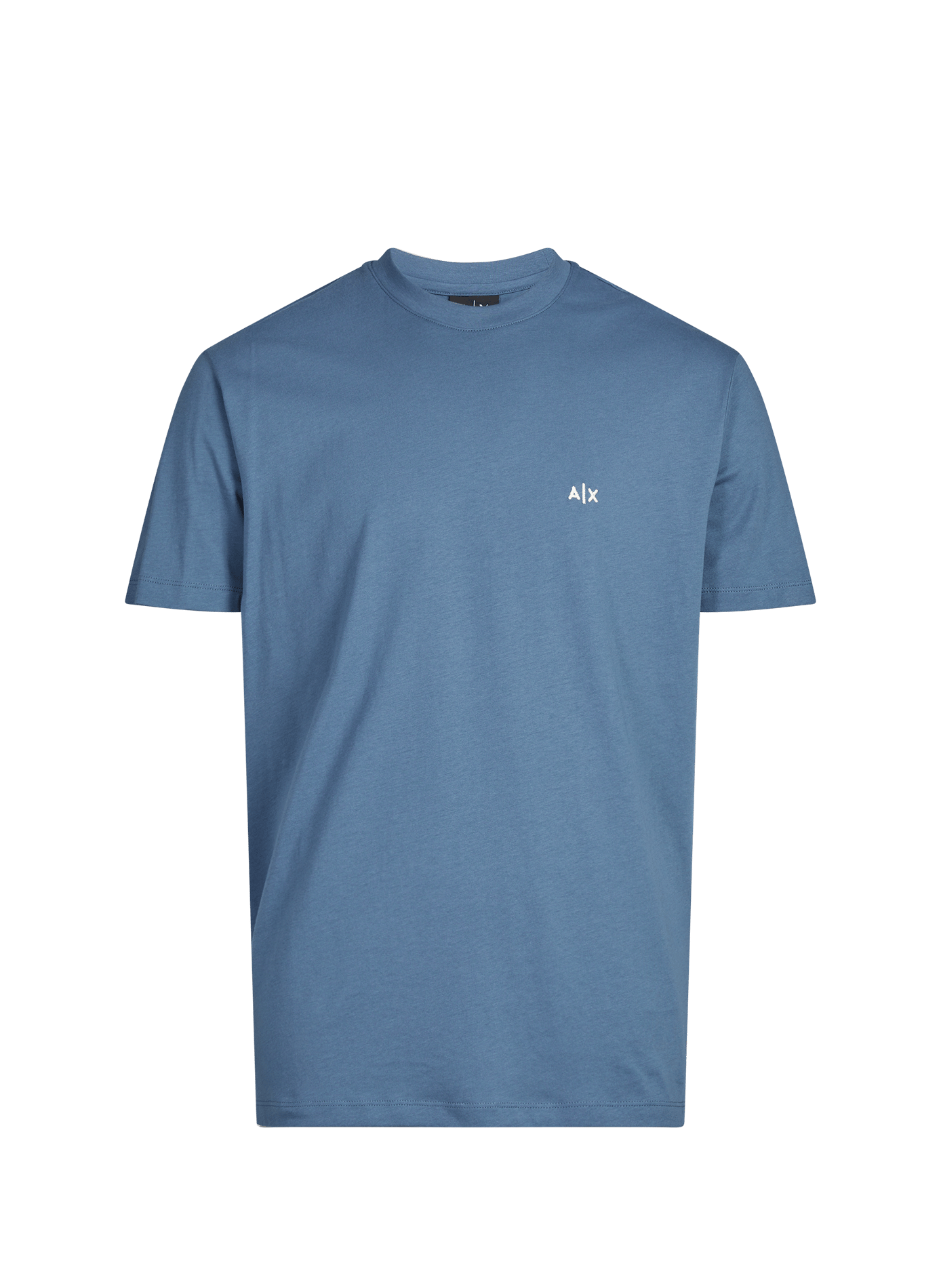 T-shirt droit col rond en coton ARMANI EXCHANGE Bleu