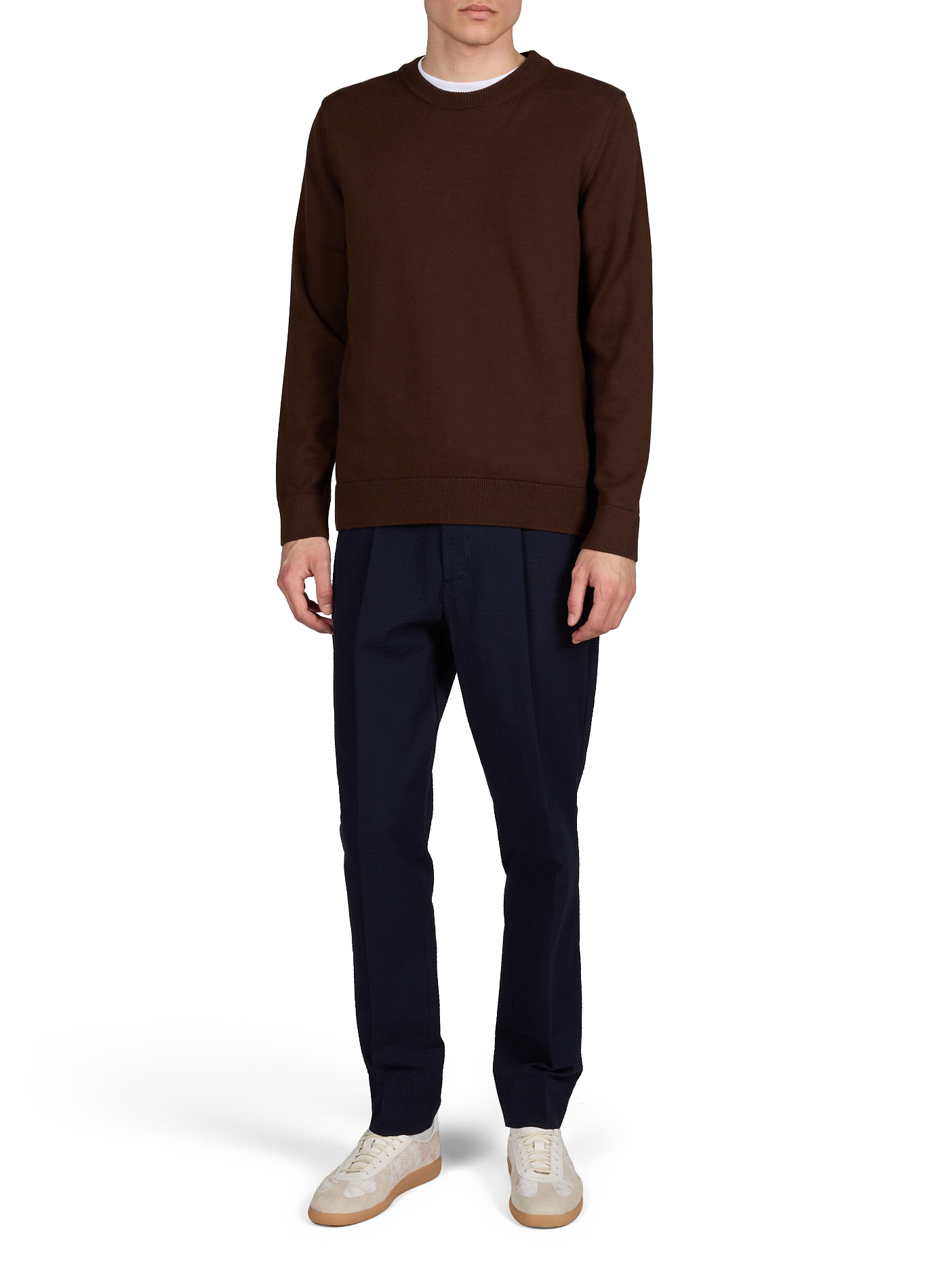 Tapered cotton trousers OFFICINE GENERALE Blue