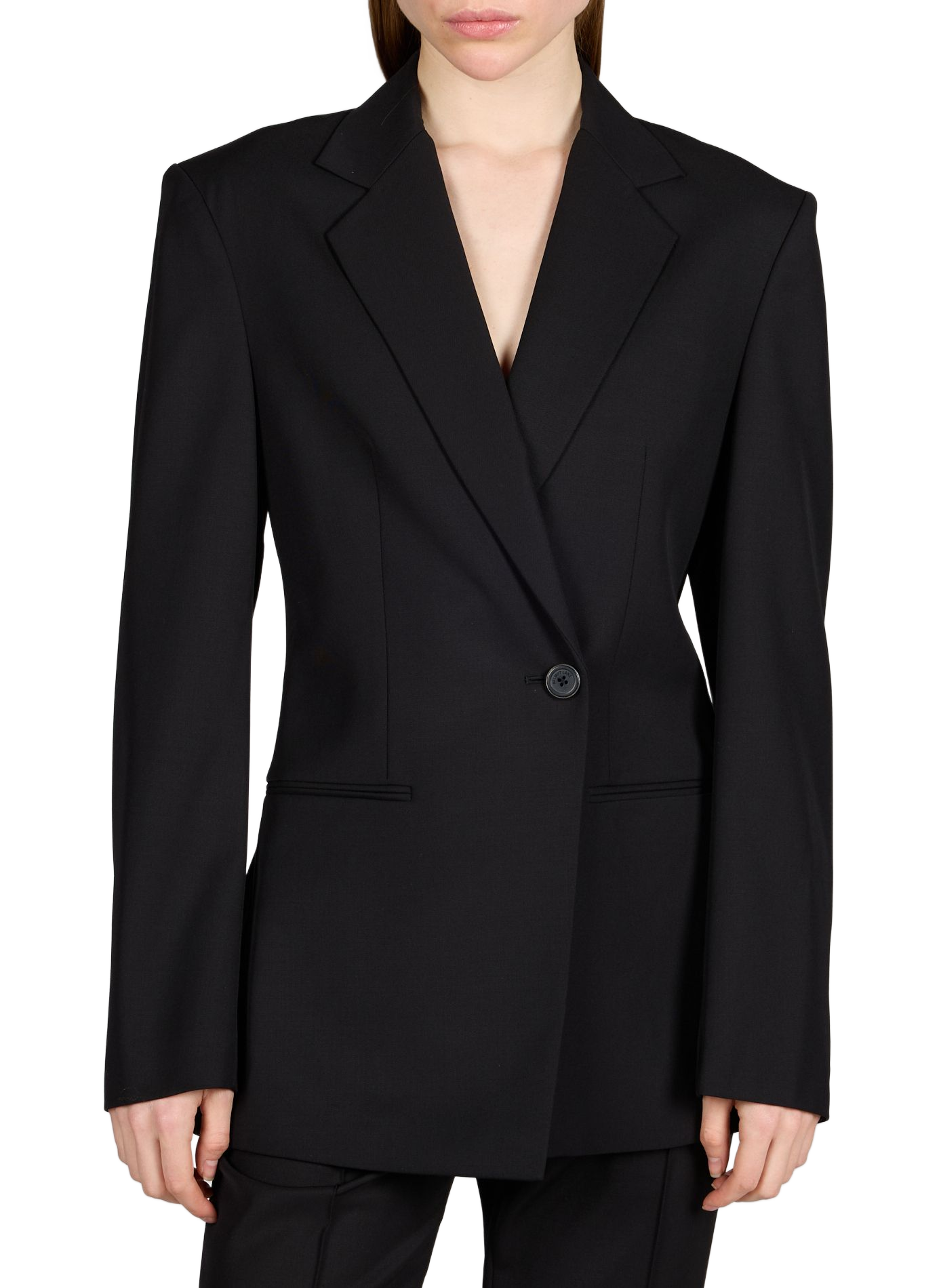 Blazer uni en laine HELMUT LANG Noir