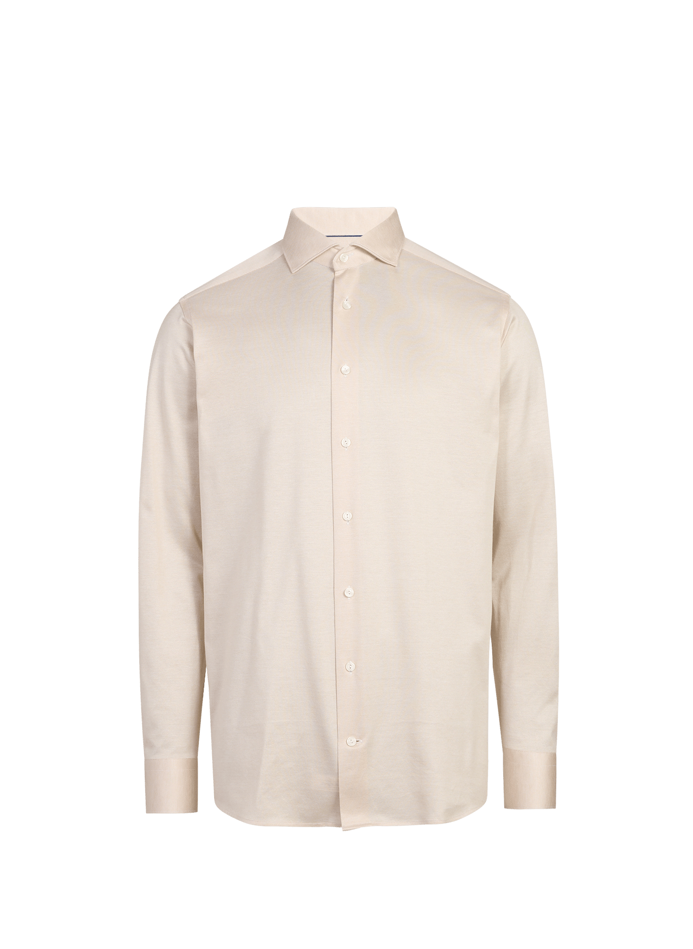 Chemise droite jacquard en coton ETON Beige