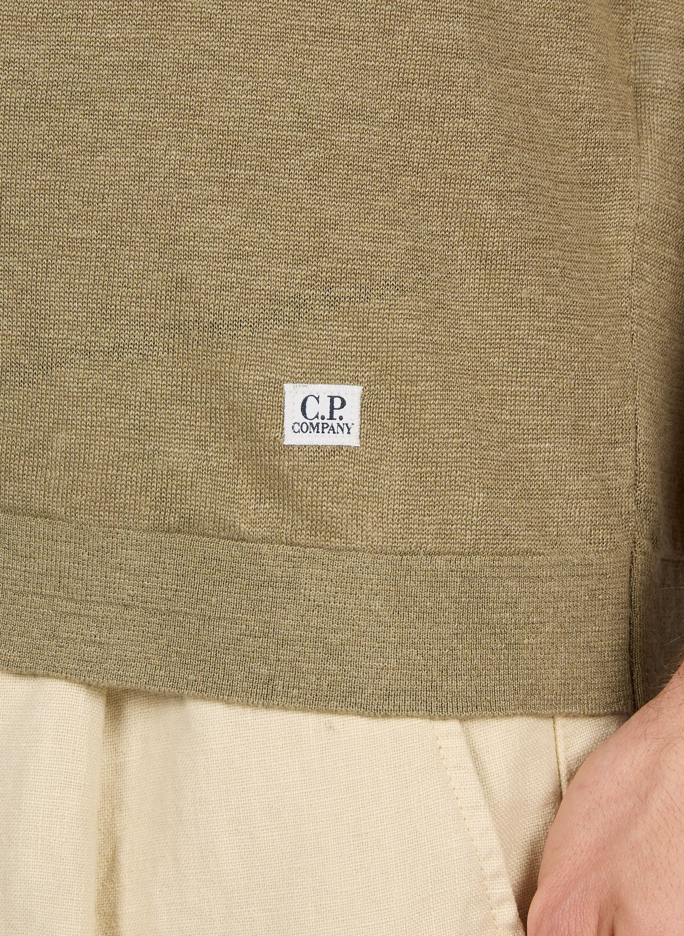 Short-sleeve linen sweater CP COMPANY Green