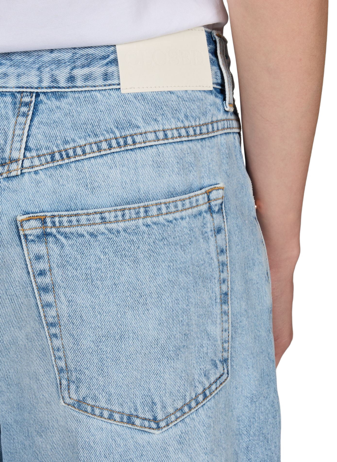 Straight Bermuda shorts in cotton denim and recycled cotton CLOSED Blue