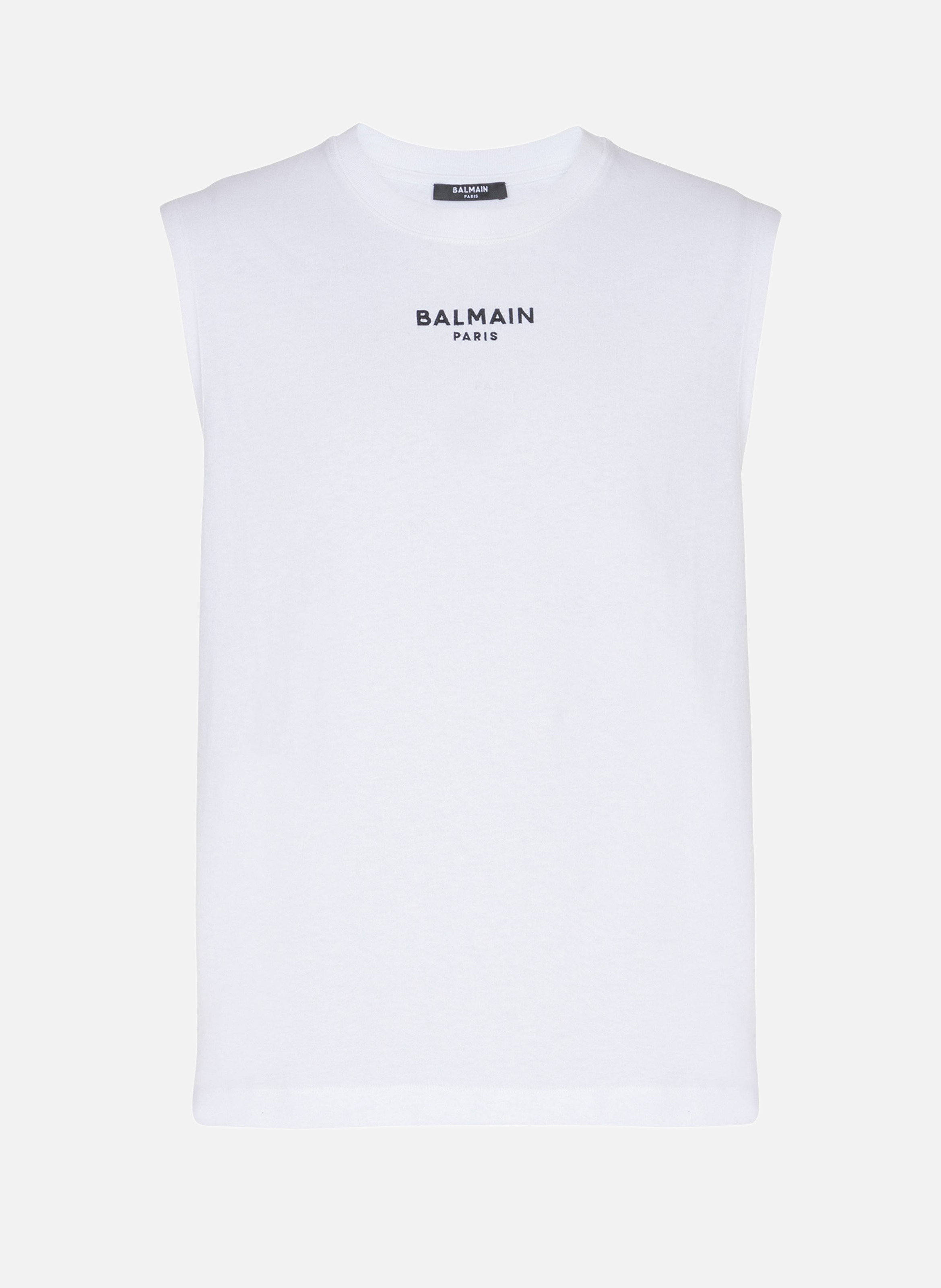 Débardeur brodé balmain paris BALMAIN Blanc