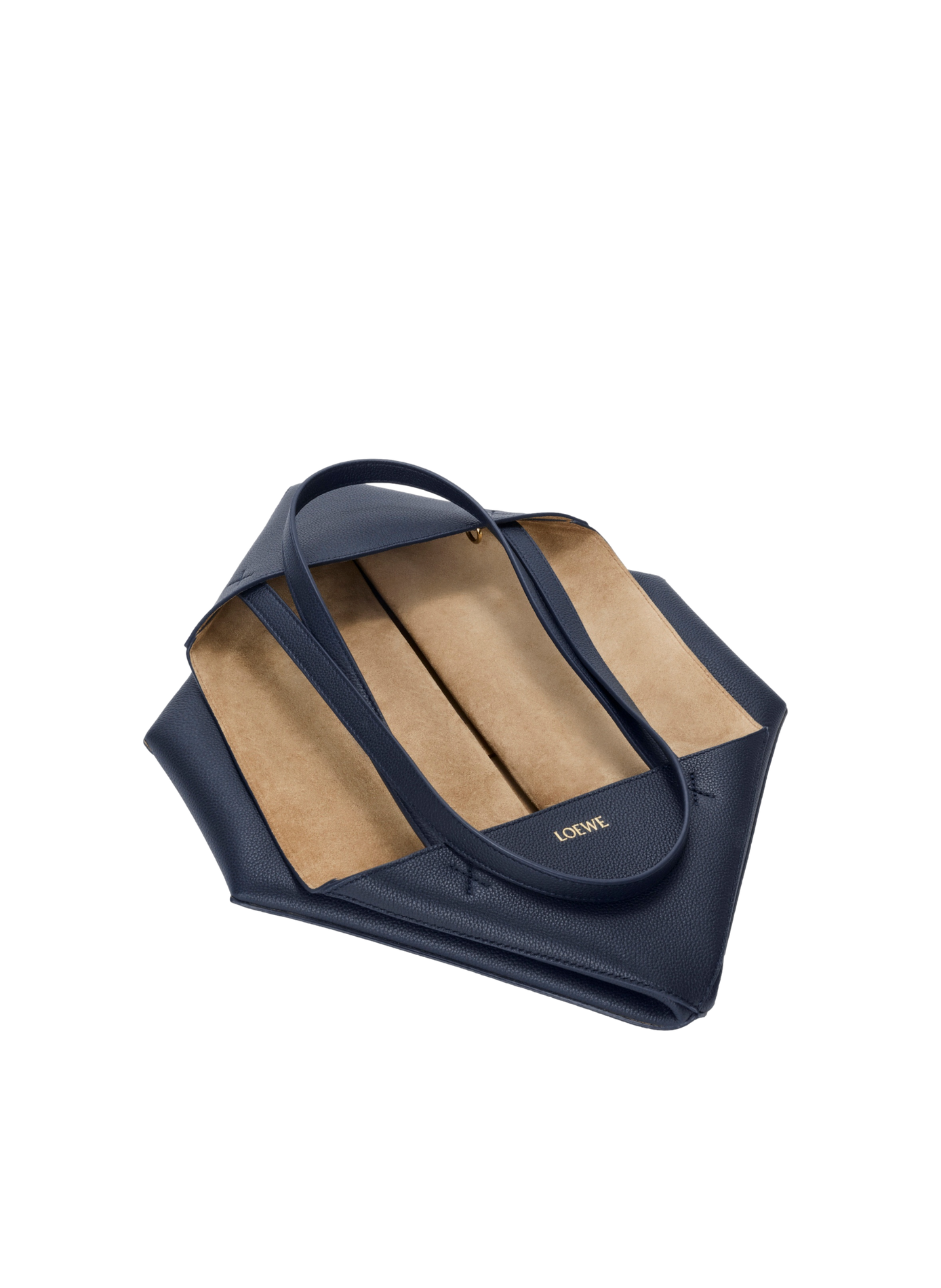 Middelgrote Puzzle Fold schoudertas in zacht graankalfsleer LOEWE Blauw