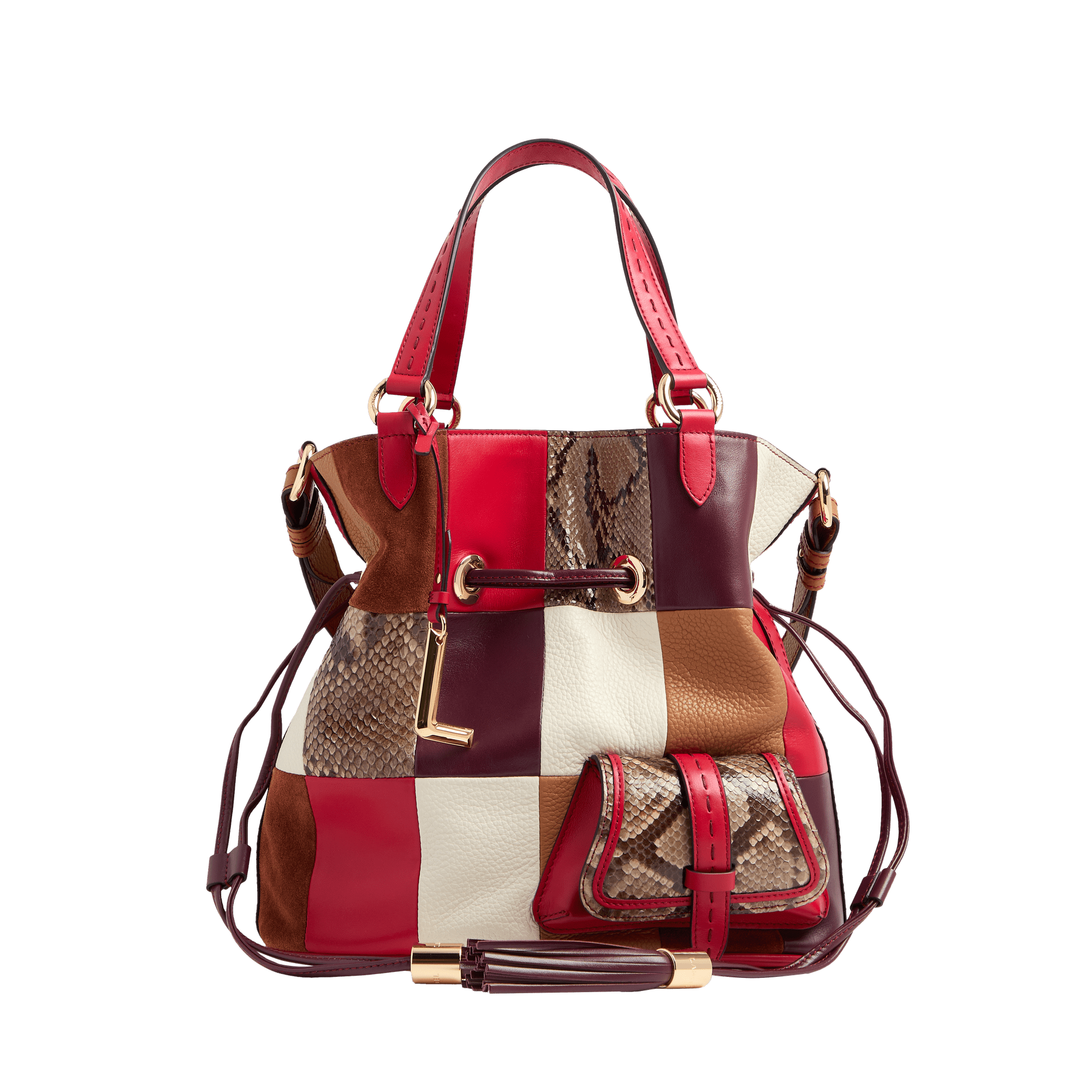 Handtas eerste flirt capsule 150 jaar in kalfsleer LANCEL Rood
