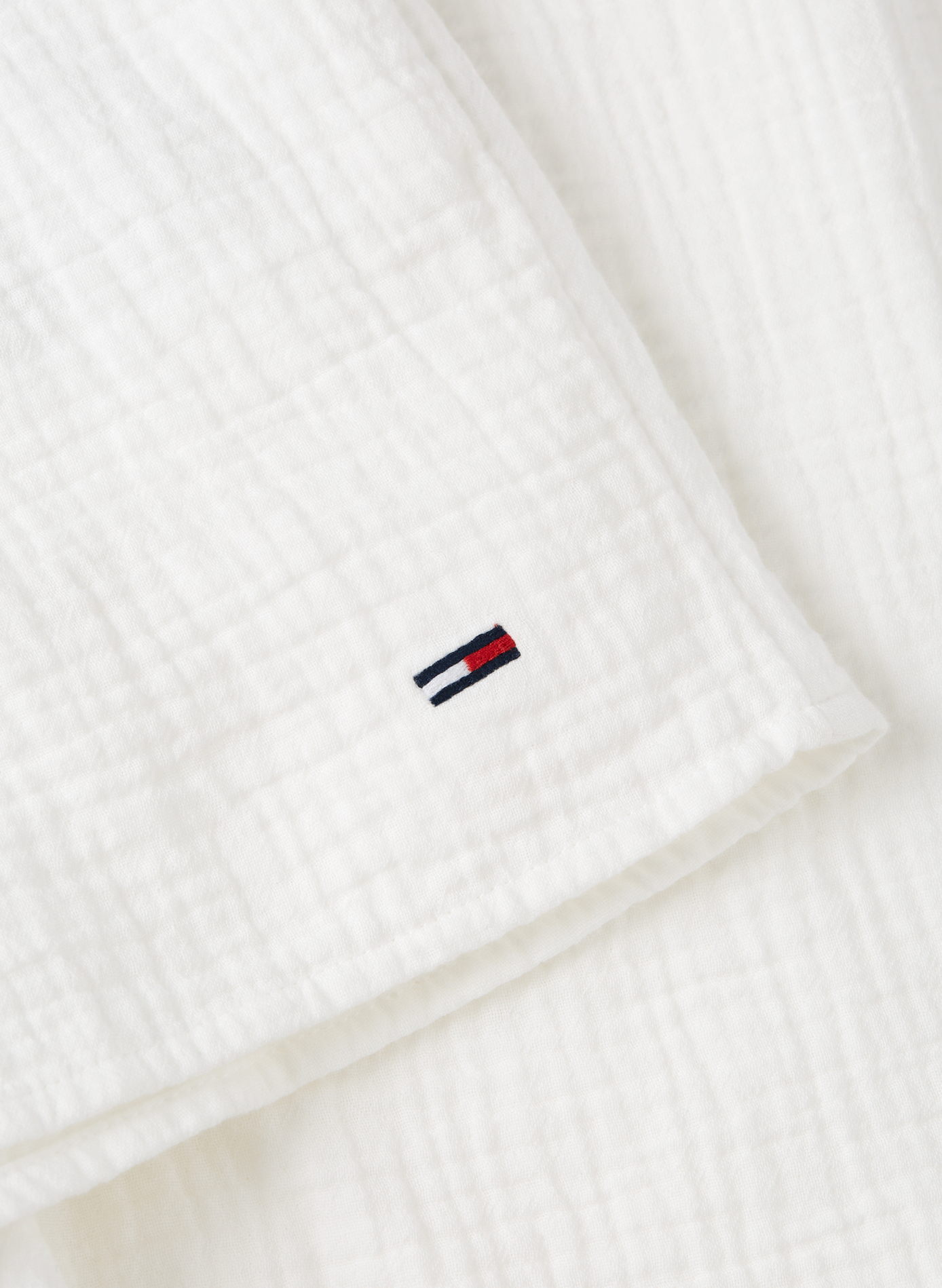 Textured cotton shorts TOMMY HILFIGER White