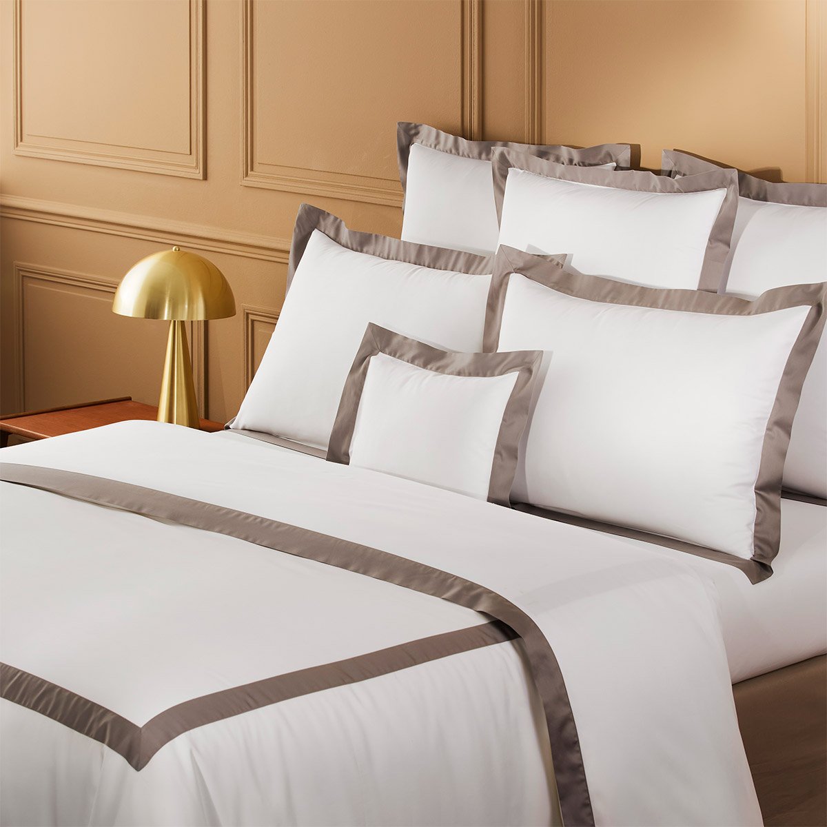 Housse de couette en satin, linéa YVES DELORME Gris