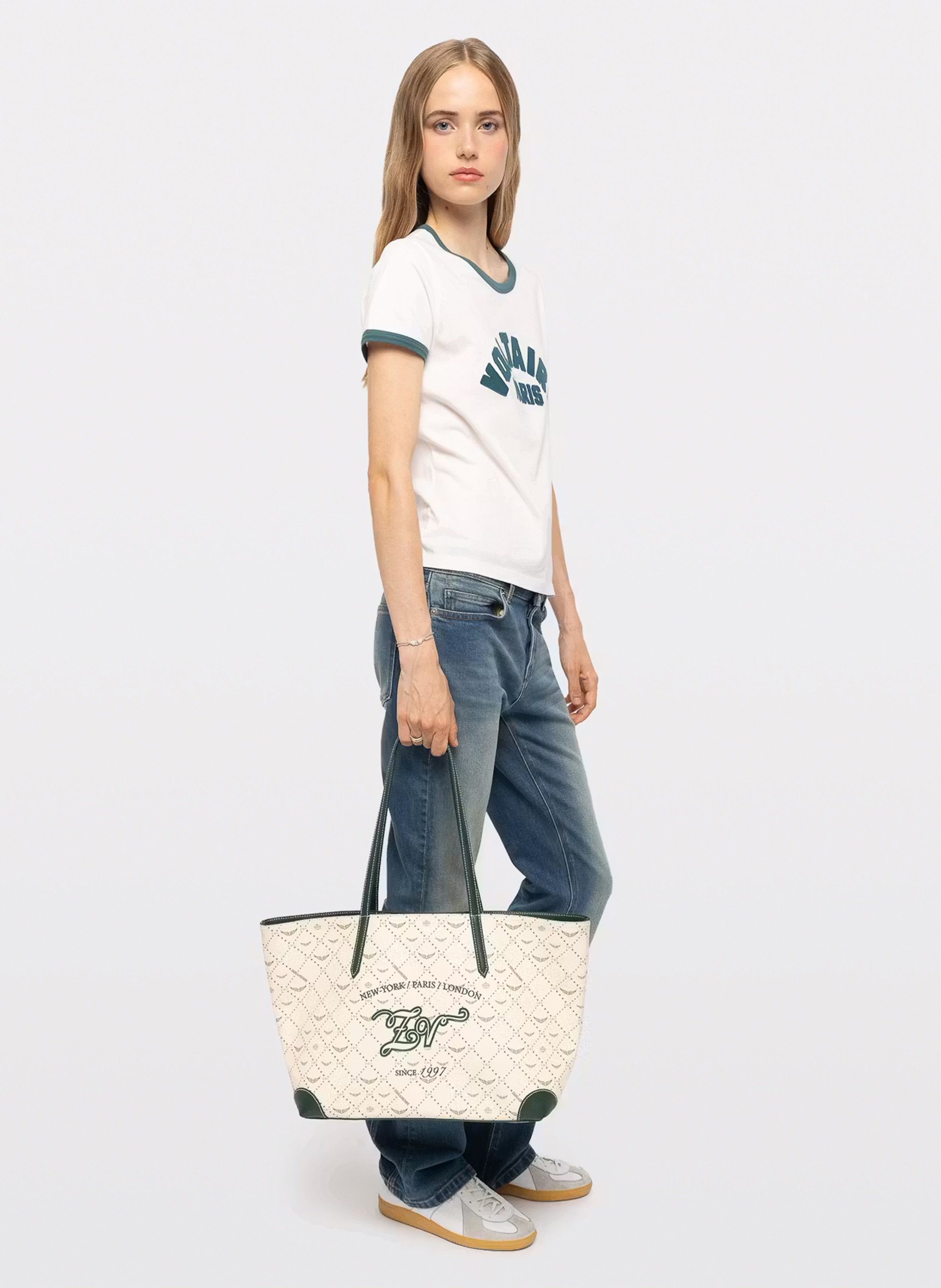 Sac cabas imprimé z shopper ZADIG&VOLTAIRE Blanc