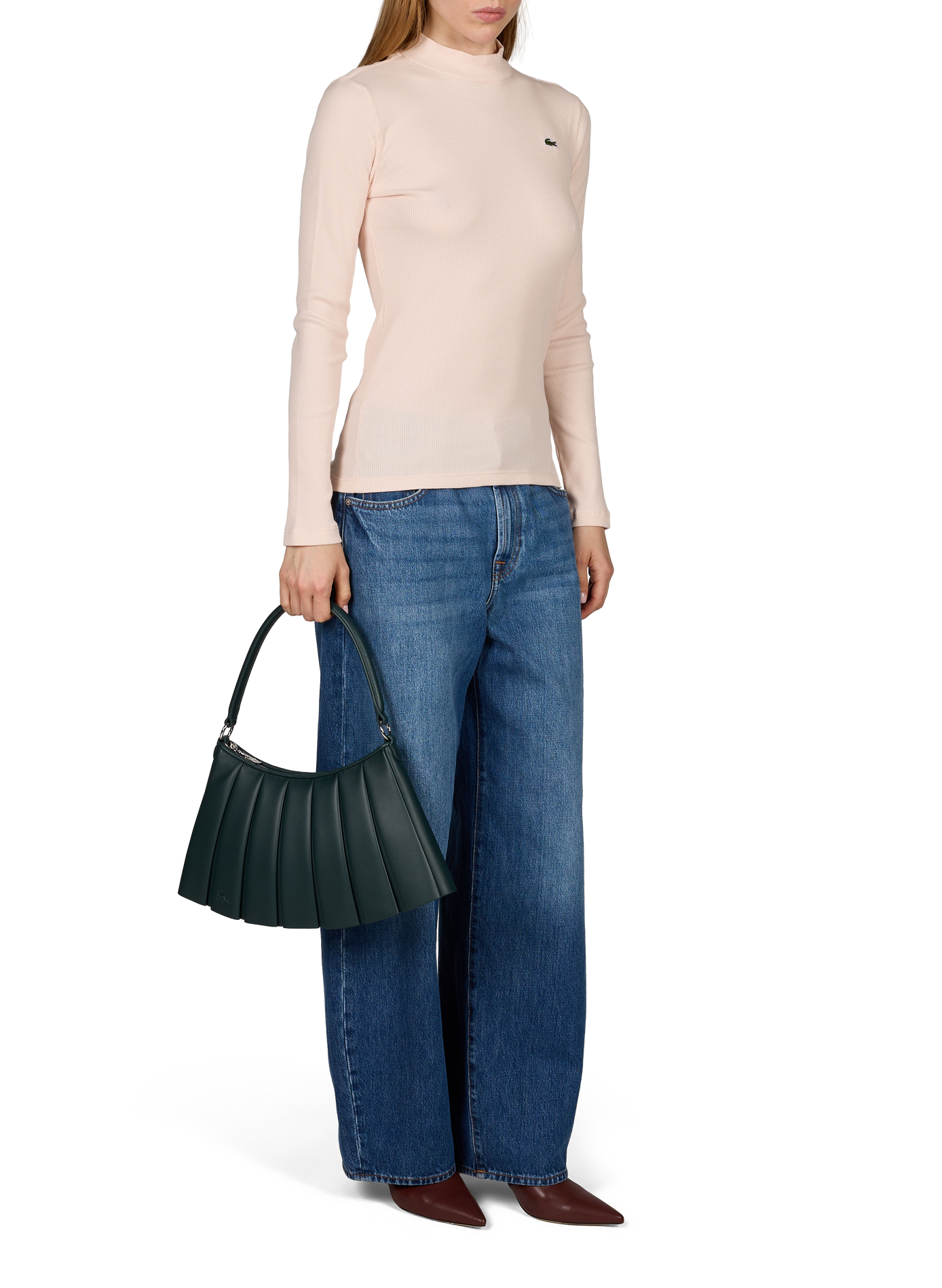 Pullover mit Stehkragen aus Baumwolle LACOSTE Beige
