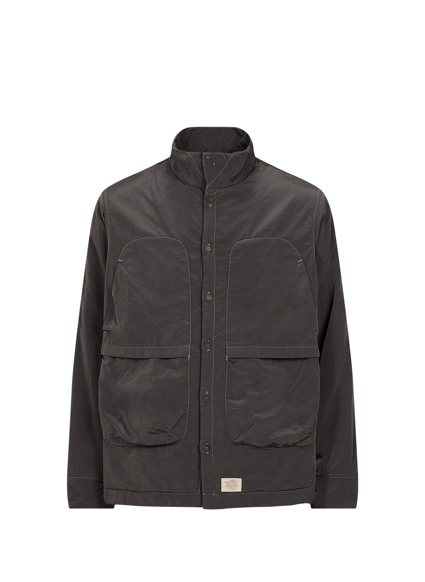 Light straight jacket with high collar RANRA Grey