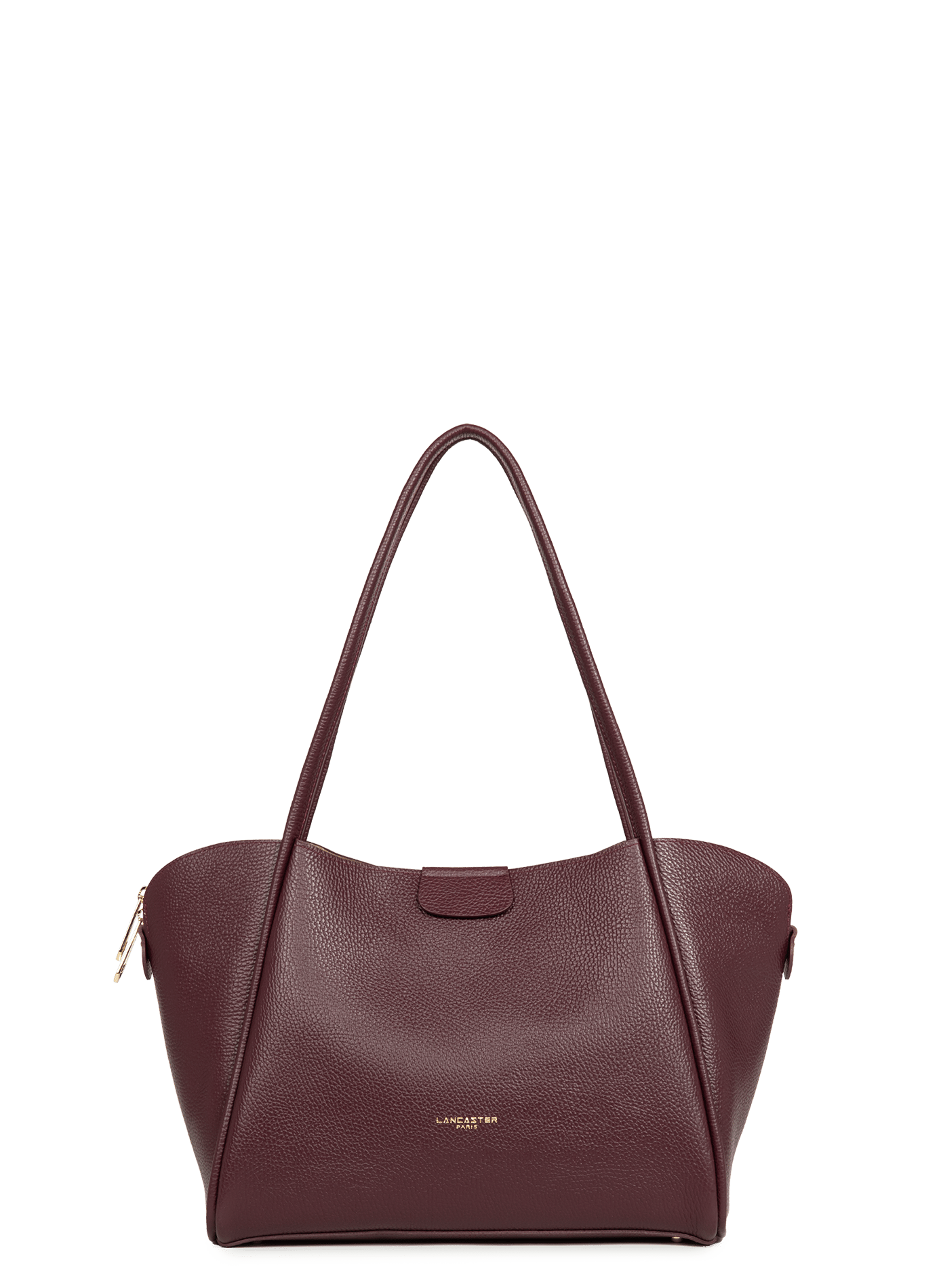 Très grand sac cabas épaule - ida double  Bordeaux foncé