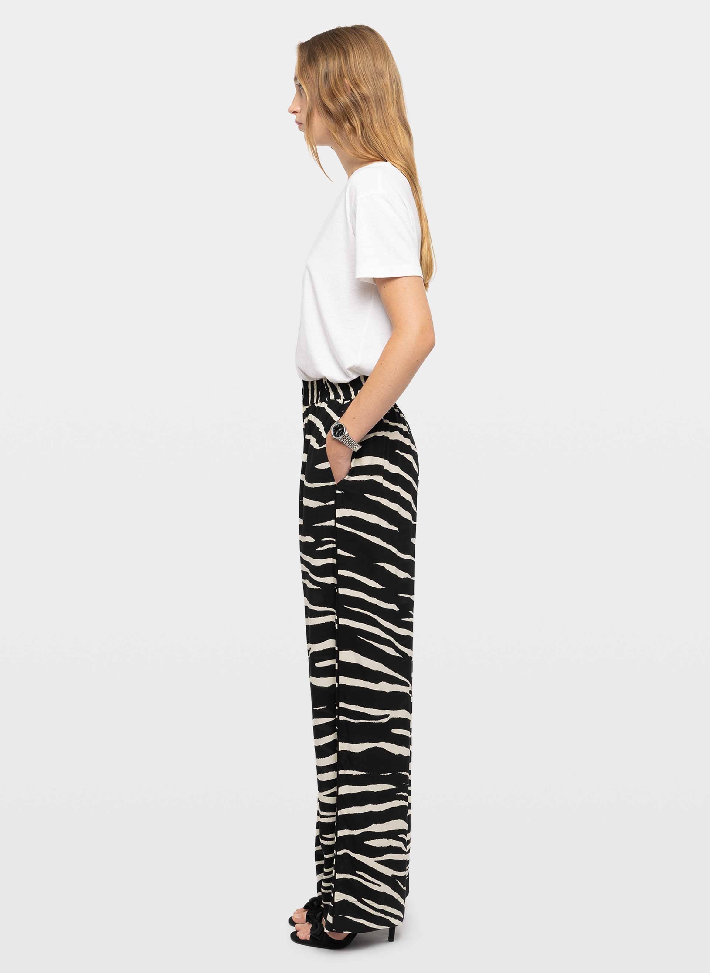 Pantalon large zébré pin ZADIG&VOLTAIRE Noir