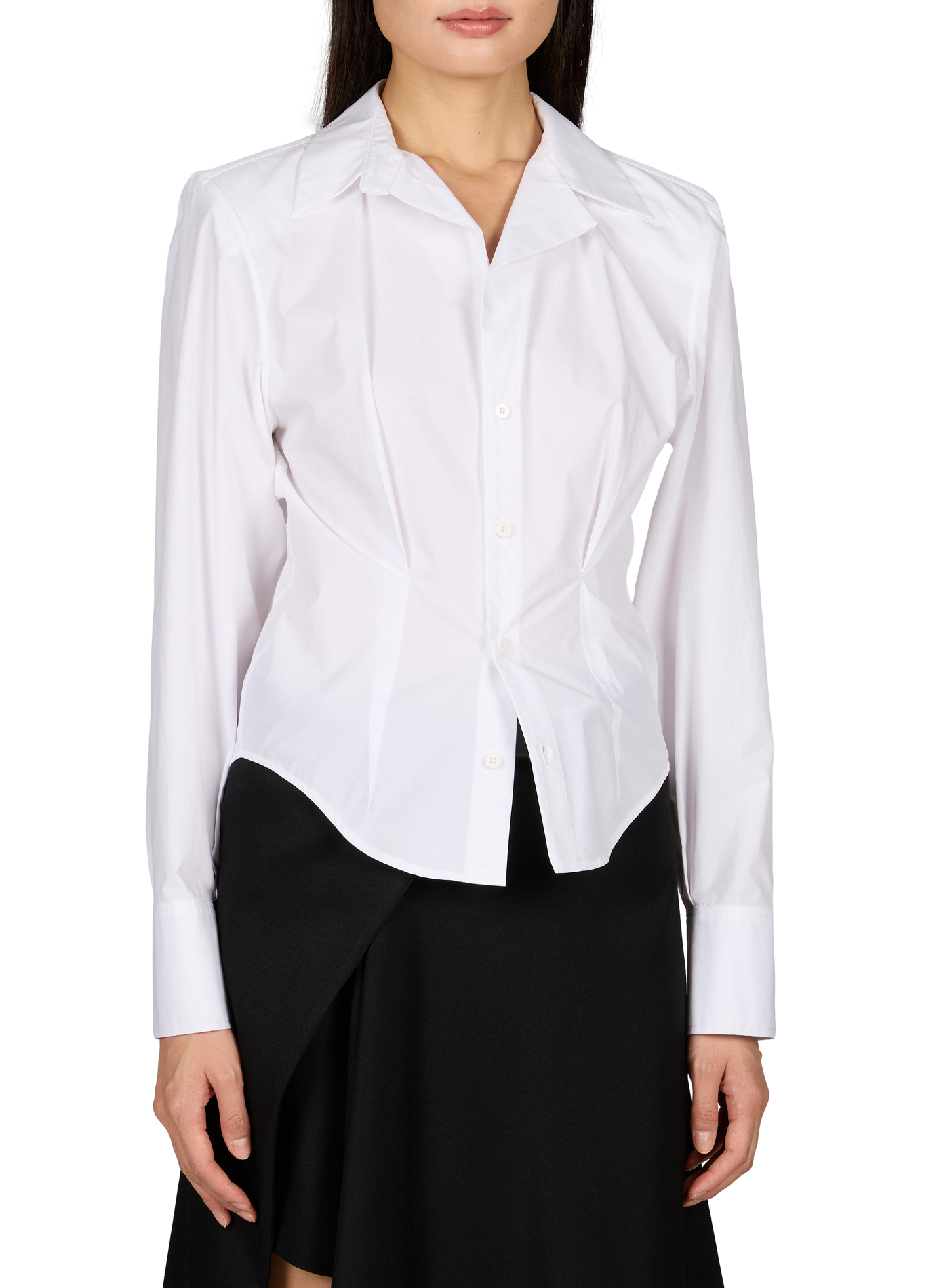 Langarmhemd aus Baumwolle THE ATTICO Weiss