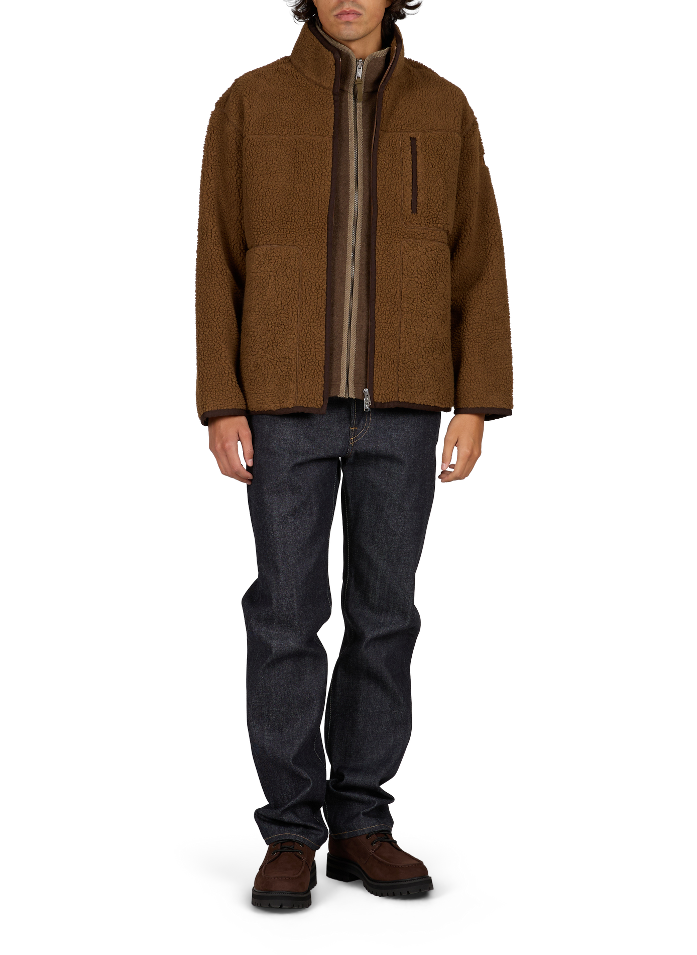 Oversized high-neck jacket AIGLE Brown