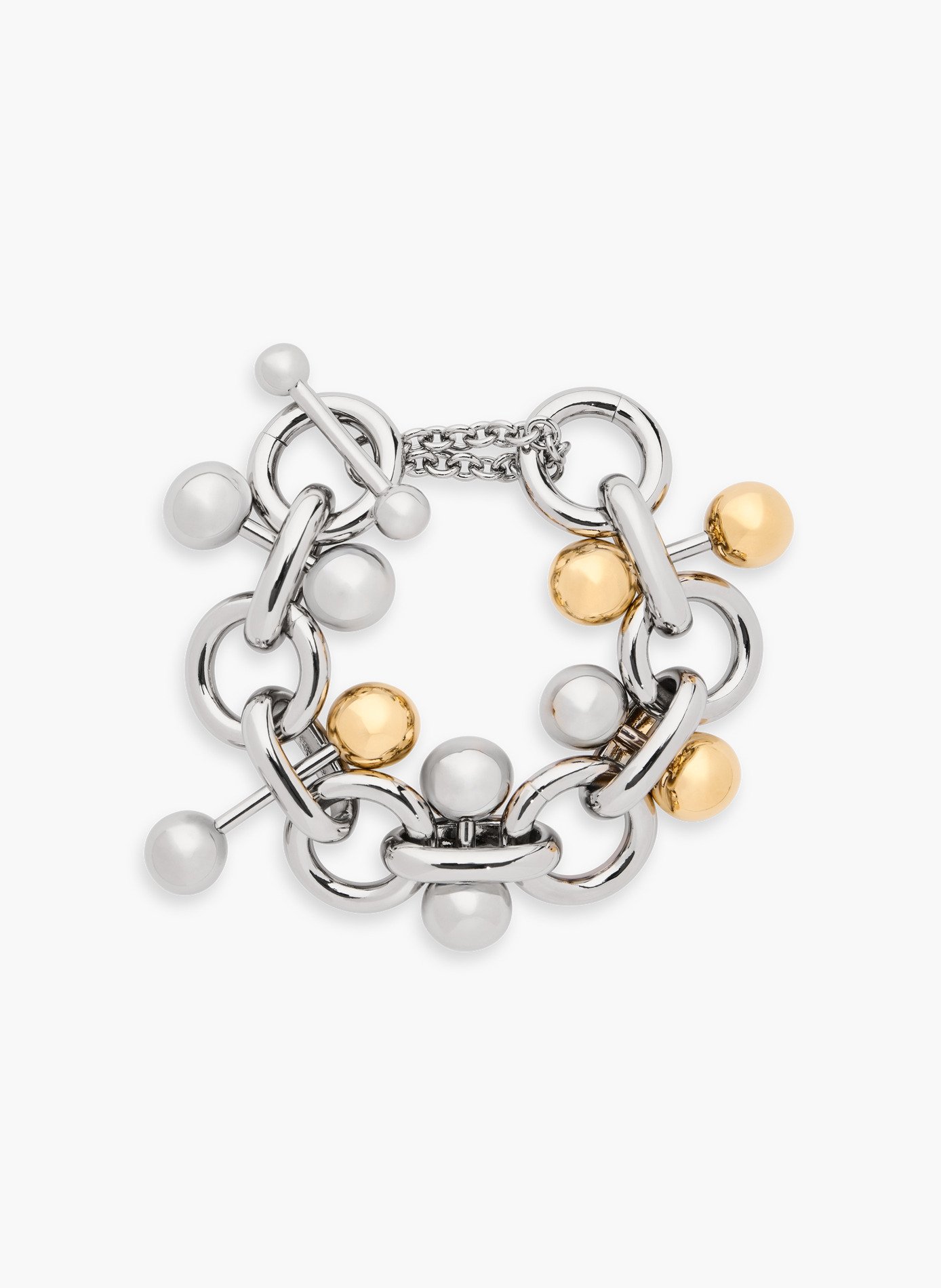 Bracelet signature d'archives bicolore RABANNE Argent