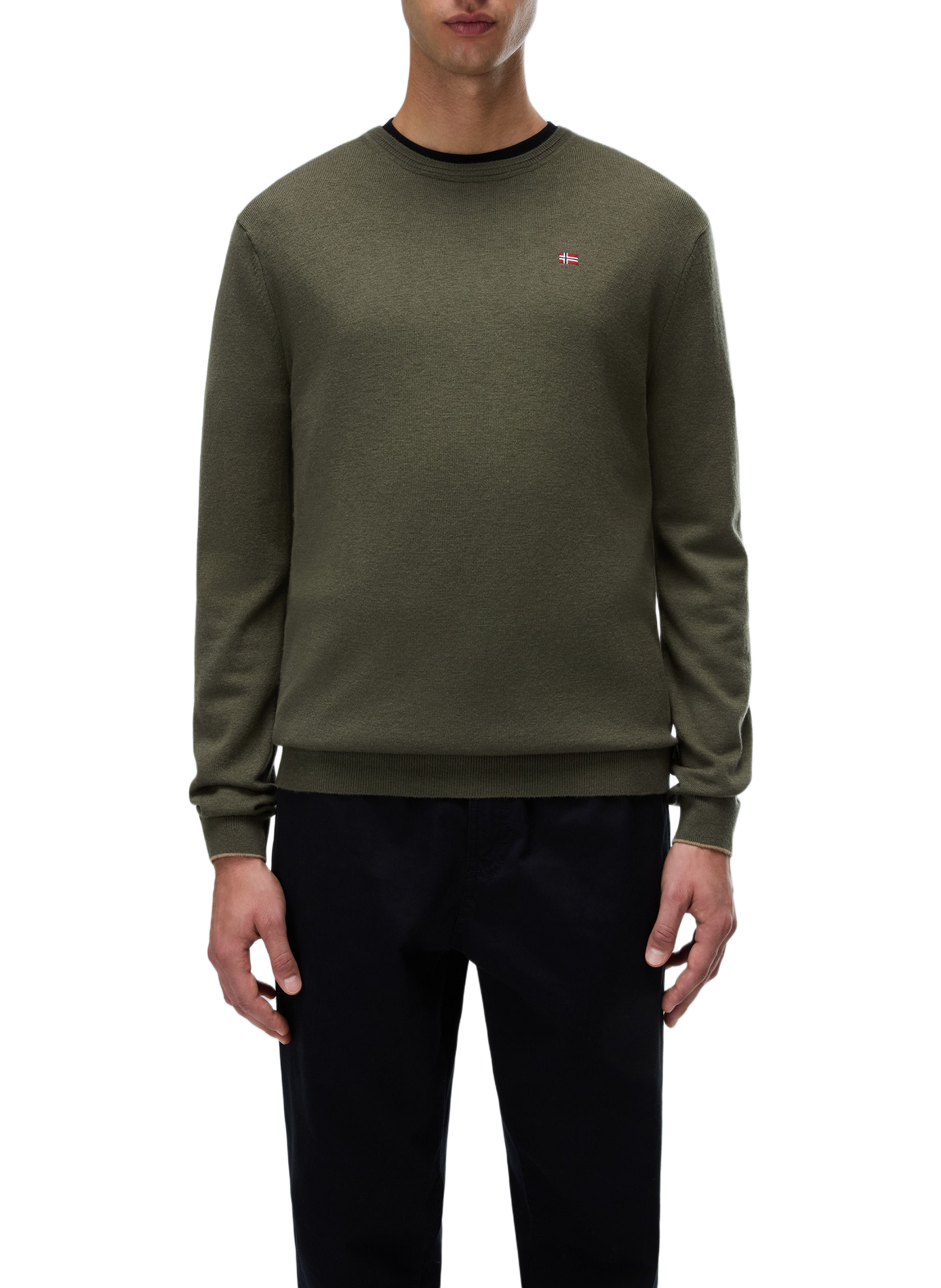 Round-neck wool jumper NAPAPIJRI Khaki