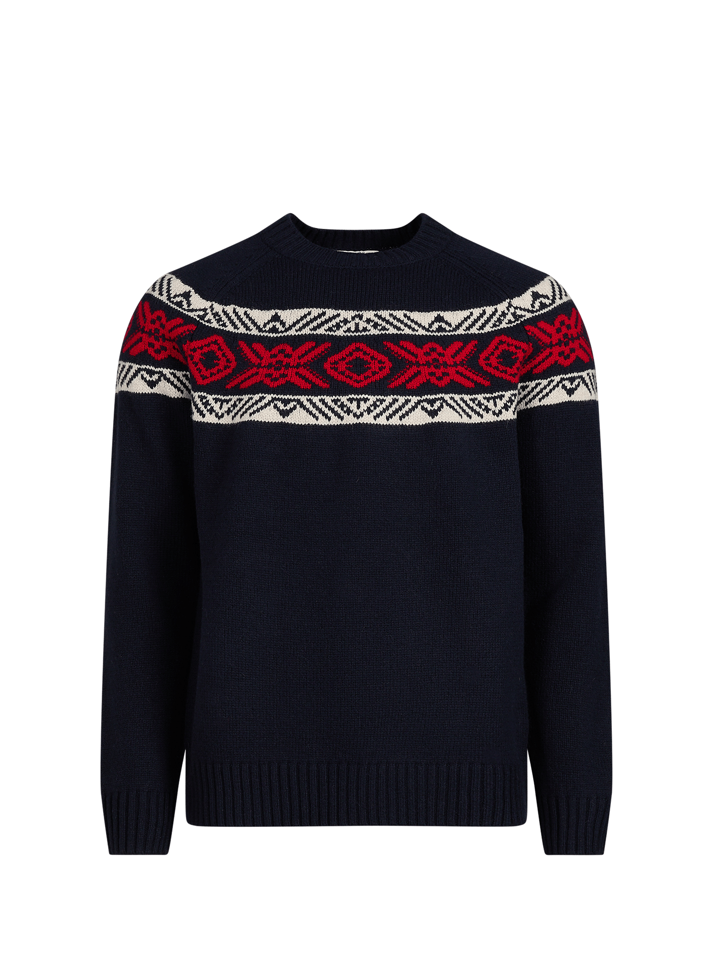 Jersey recto de cuello redondo con motivo jacquard de algodón AIGLE Multicolor