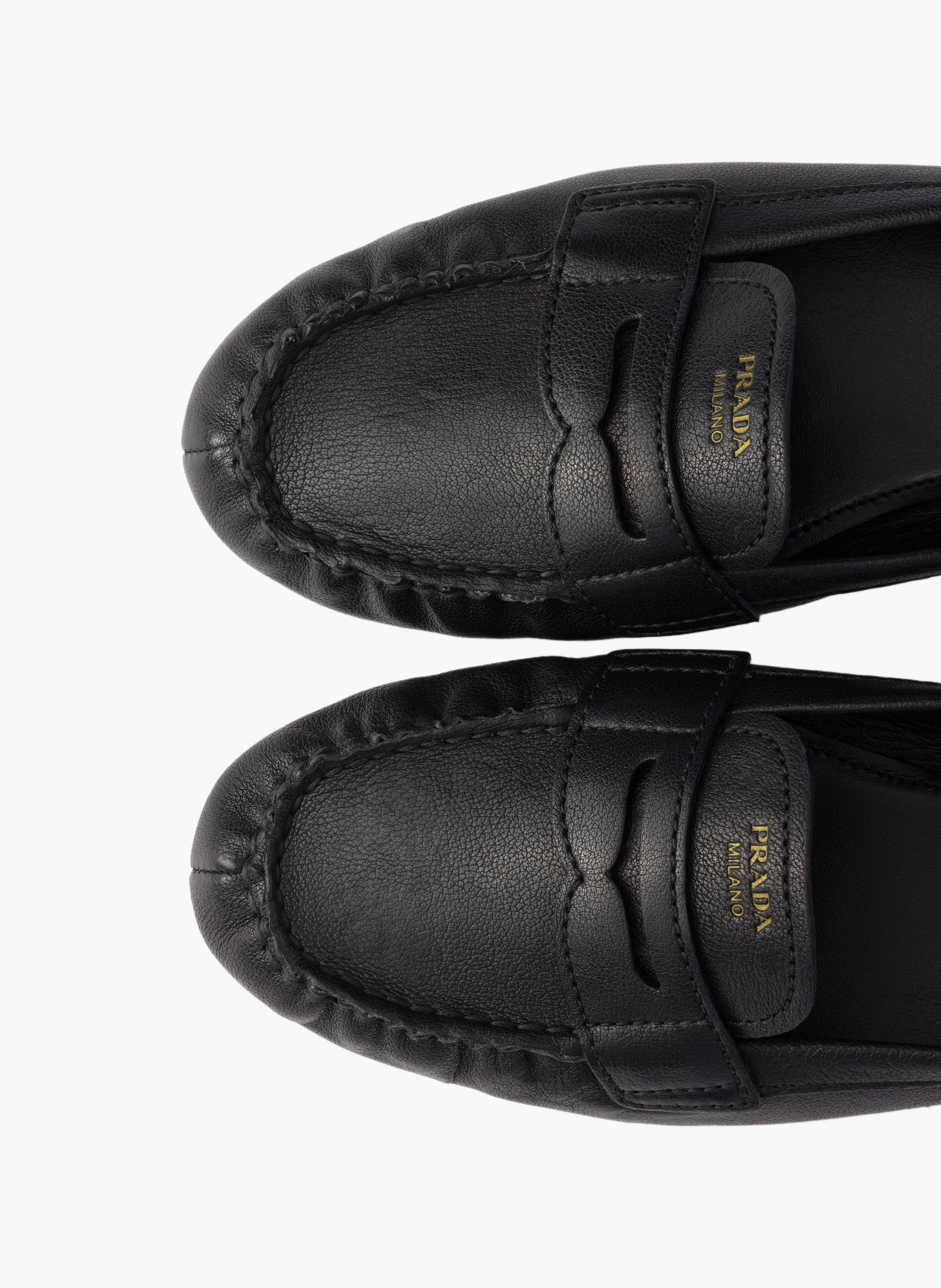 Mocassins en cuir PRADA Noir