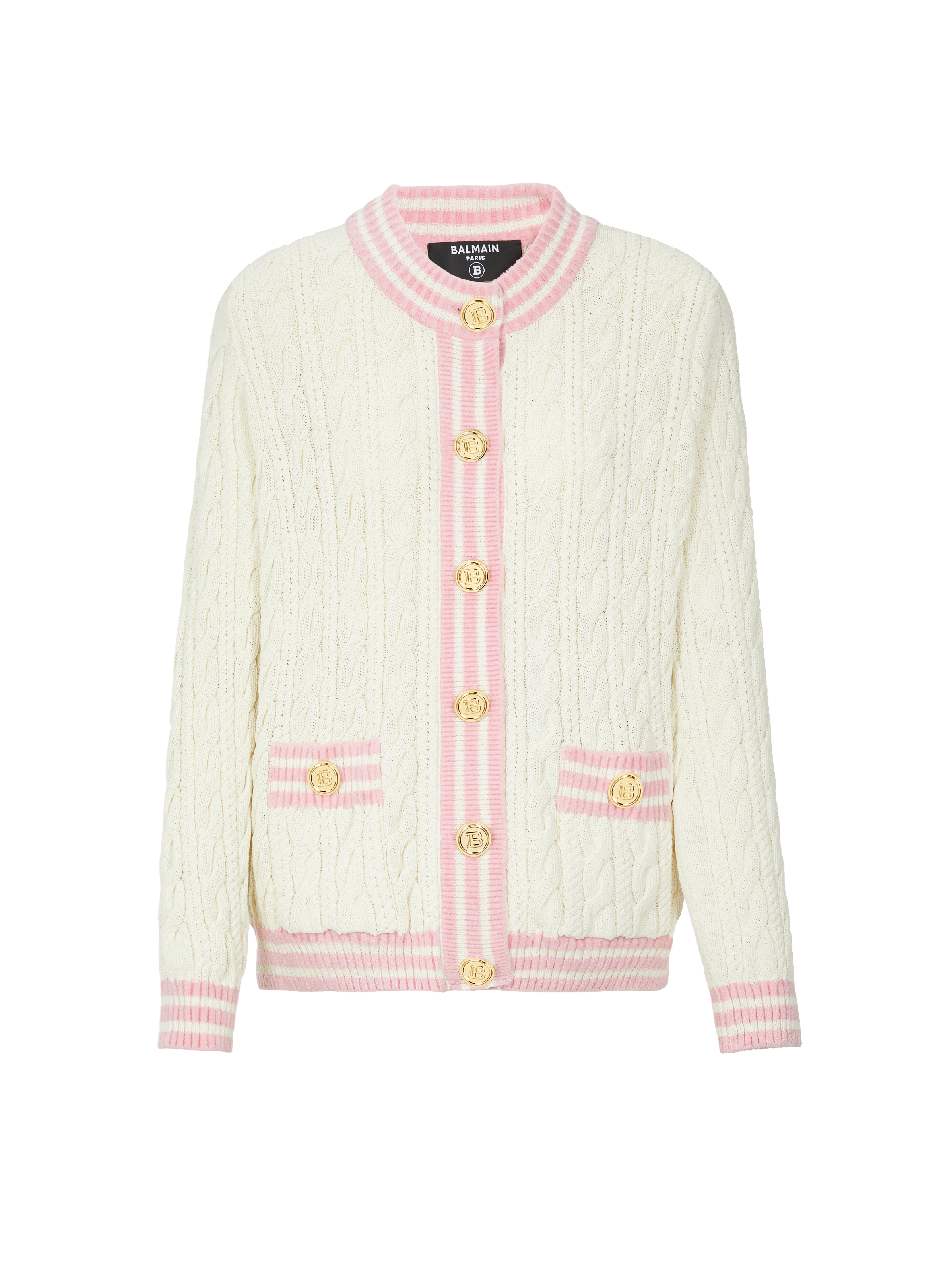 Cardigan en maille torsadée