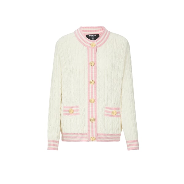 Cardigan en maille torsadée