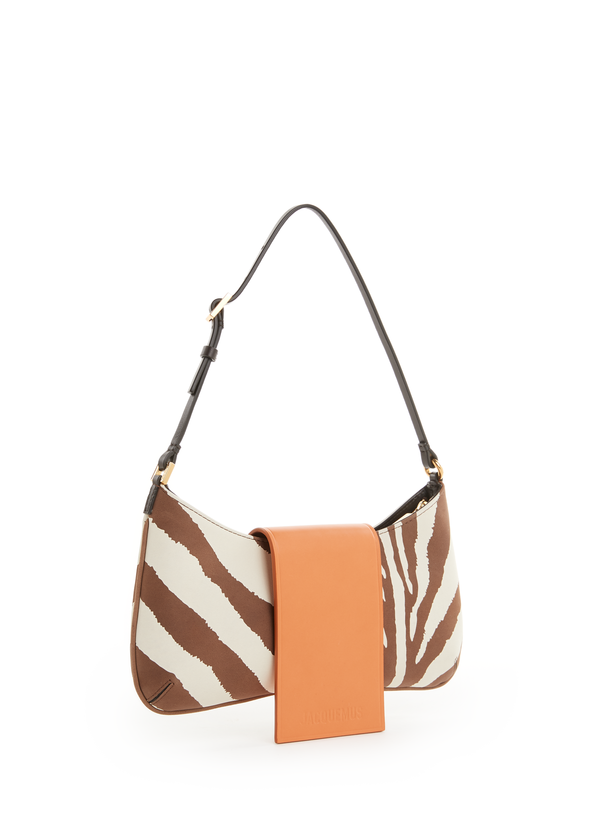 Le Bisou imprimé zébré en cuir