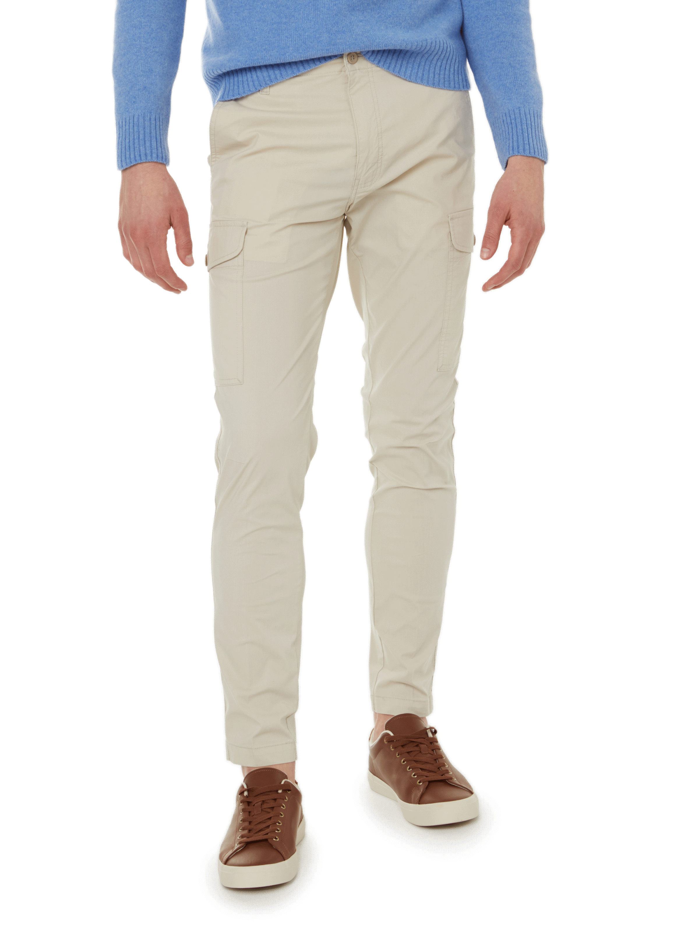 DOCKERS Slim-fit cotton-blend canvas cargo pants Beige