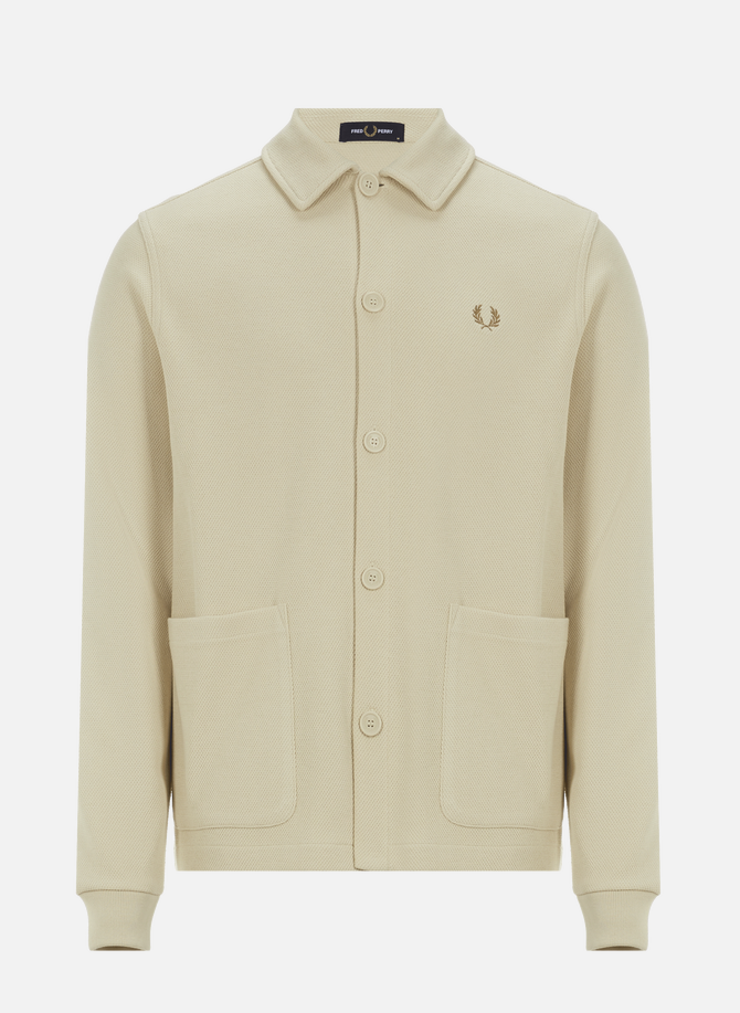 Long-sleeved cotton polo shirt FRED PERRY