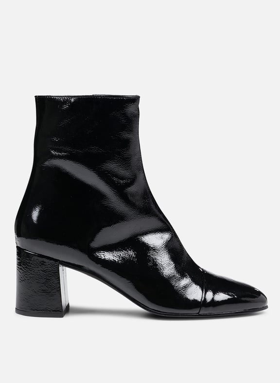 Bottines en cuir vernis plissé doniama Noir by JONAK JONAK Bottines en cuir vernis plissé doniama Noir
