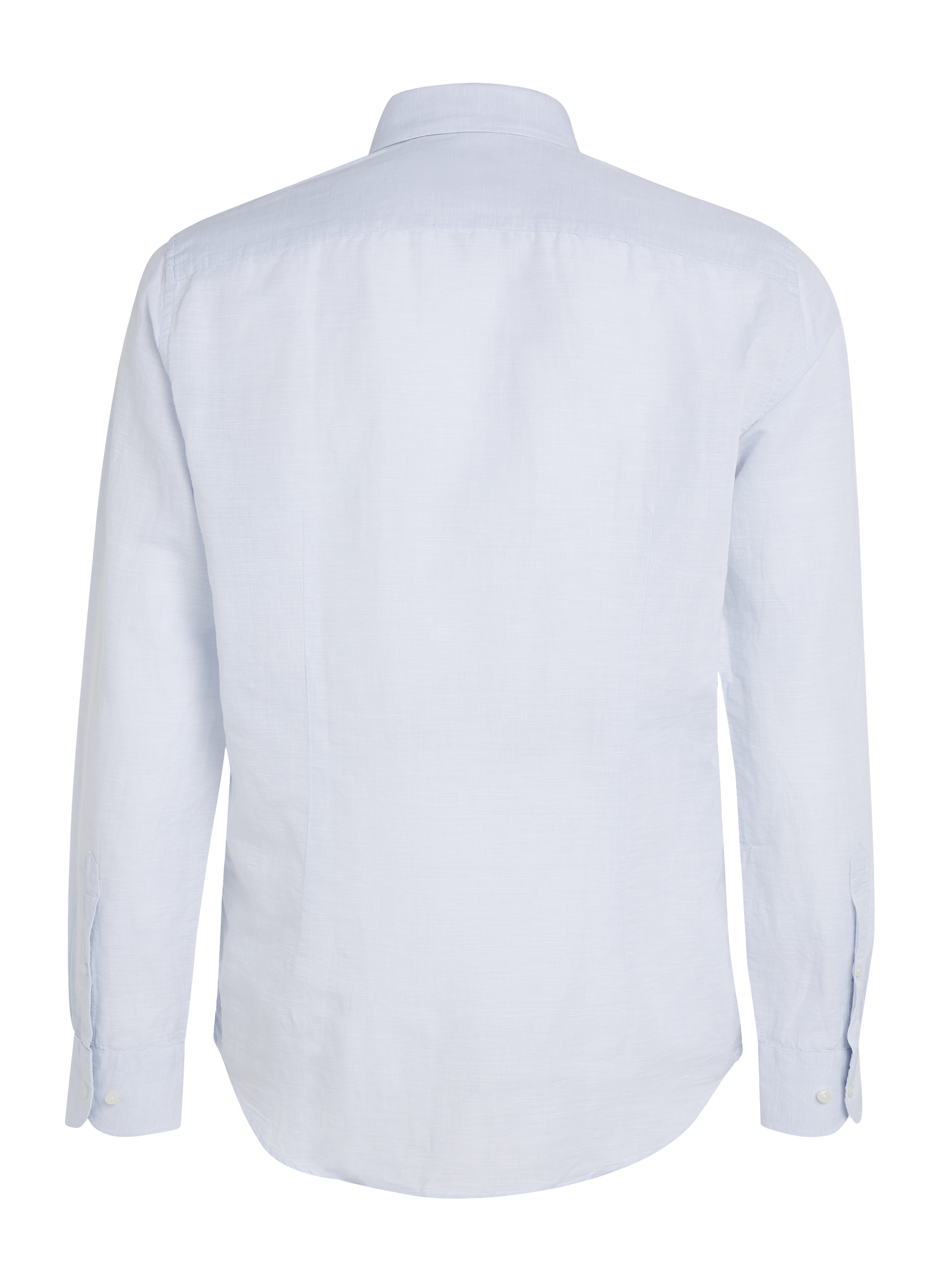 Chemise slim en coton et lin TOMMY HILFIGER Bleu