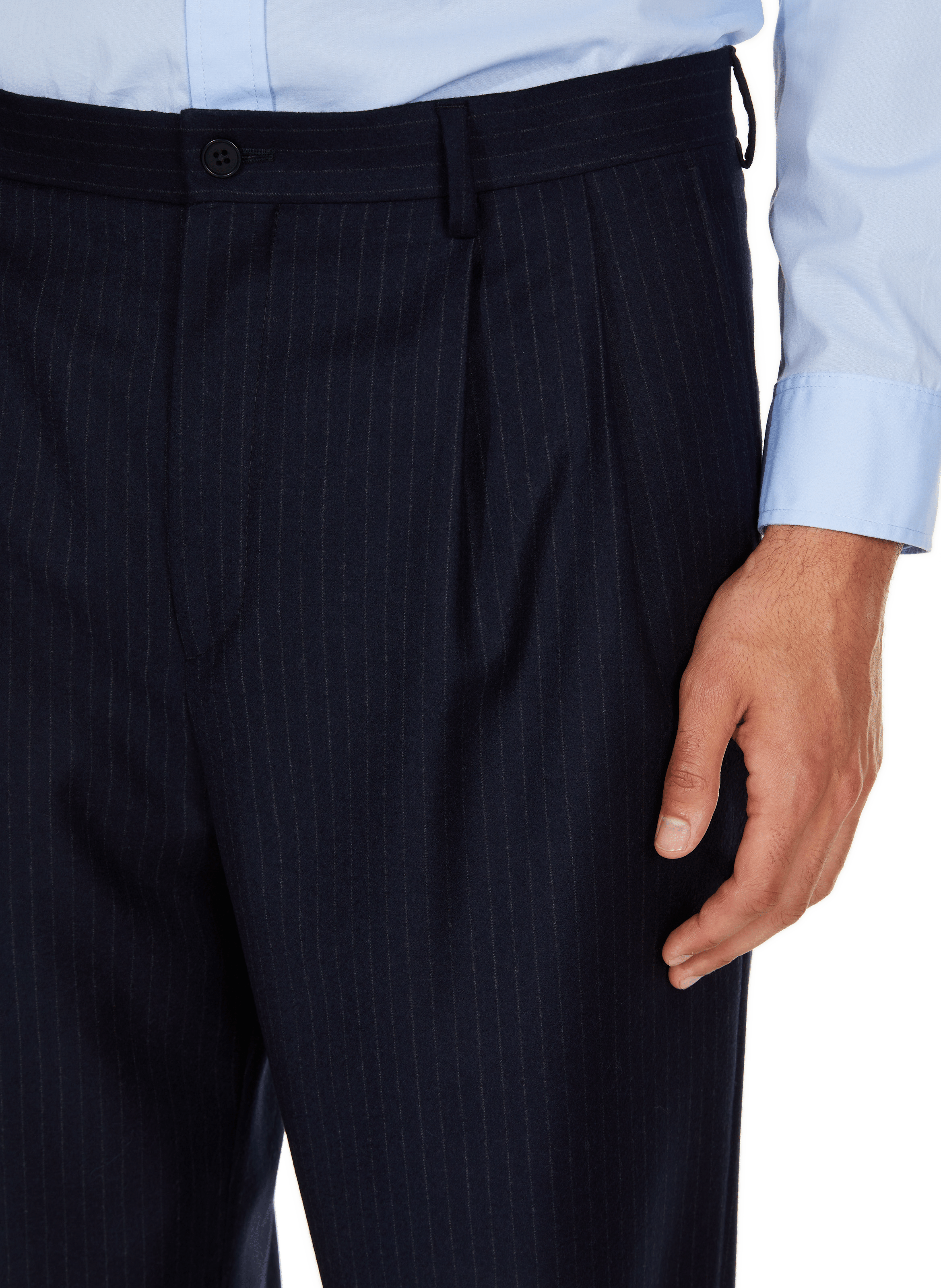 Striped wool trousers SAISON 1865 Blue