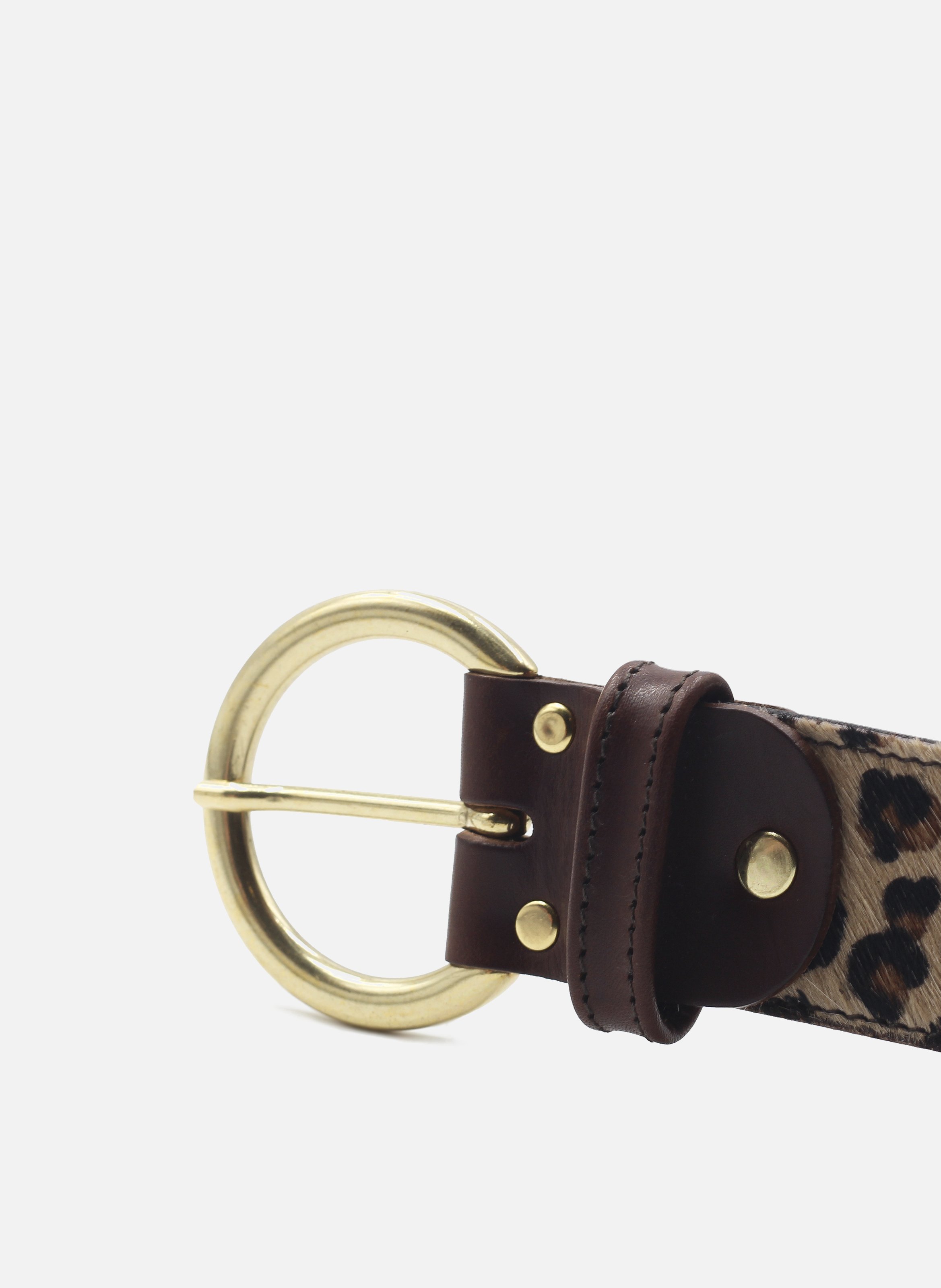 Ceinture bohème cuir pony JULES & JENN Multicolore