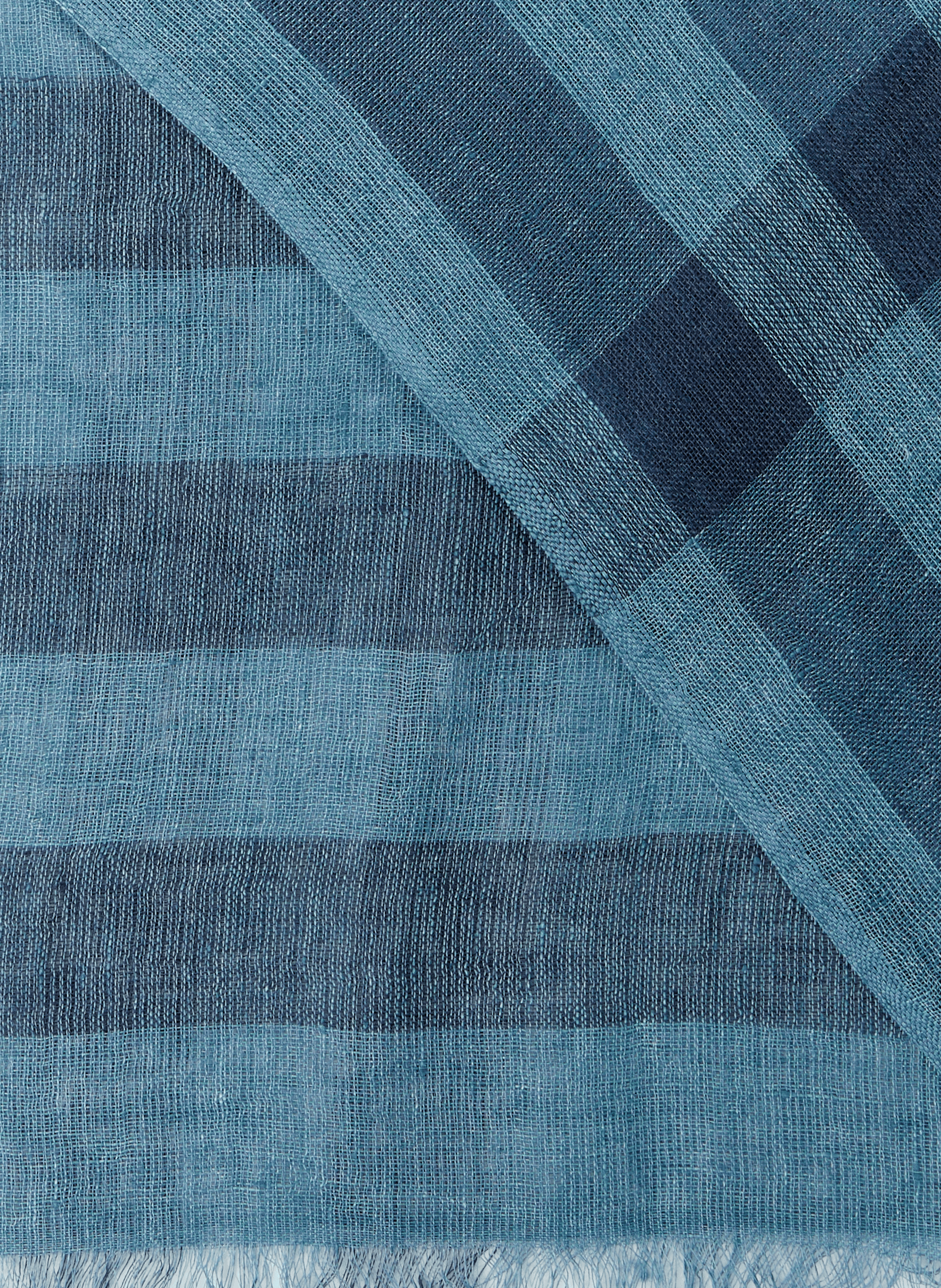 Foulard motif check en lin SAISON 1865 Bleu